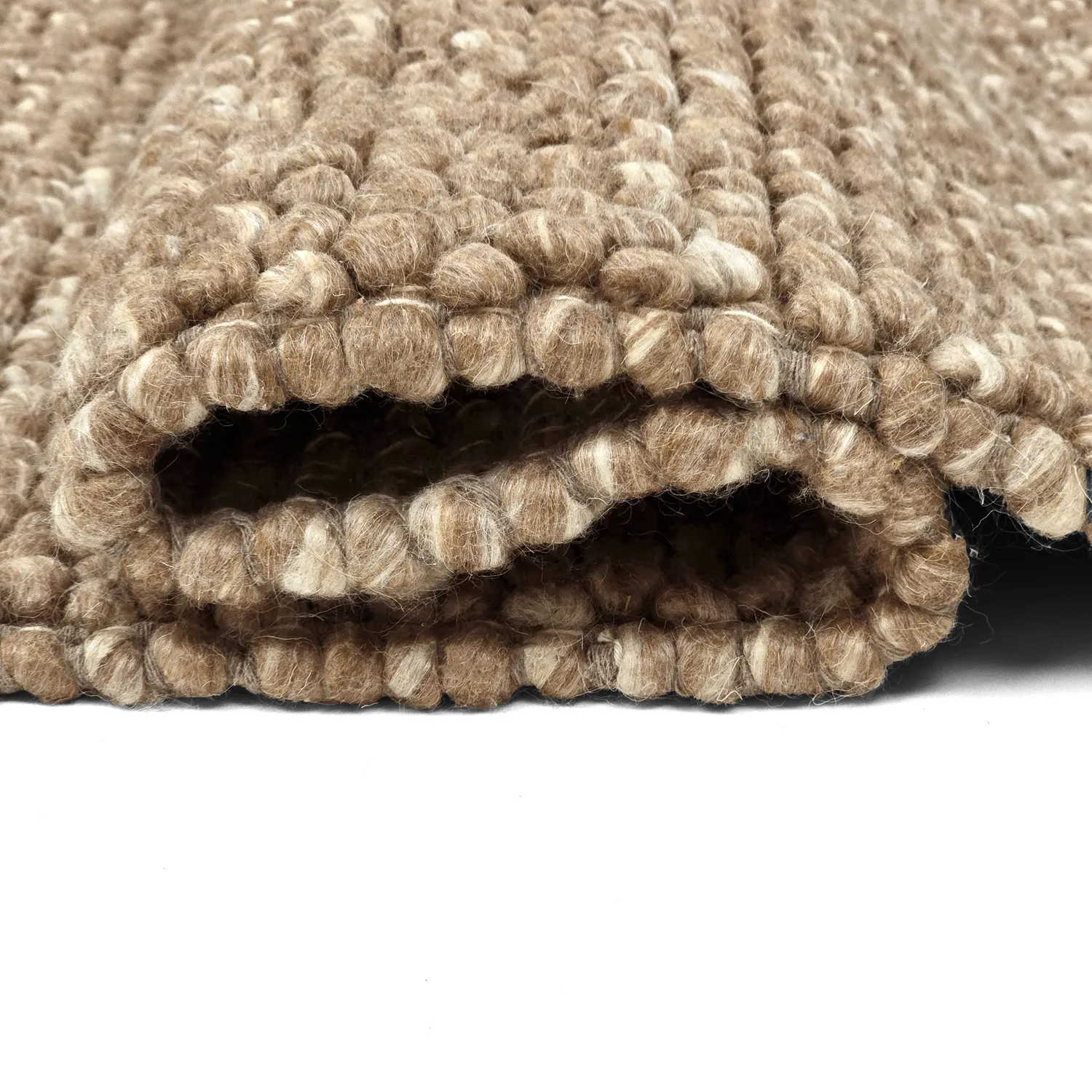 Wollteppich - Avafors Wool Bubble (hellbraun/weiß)