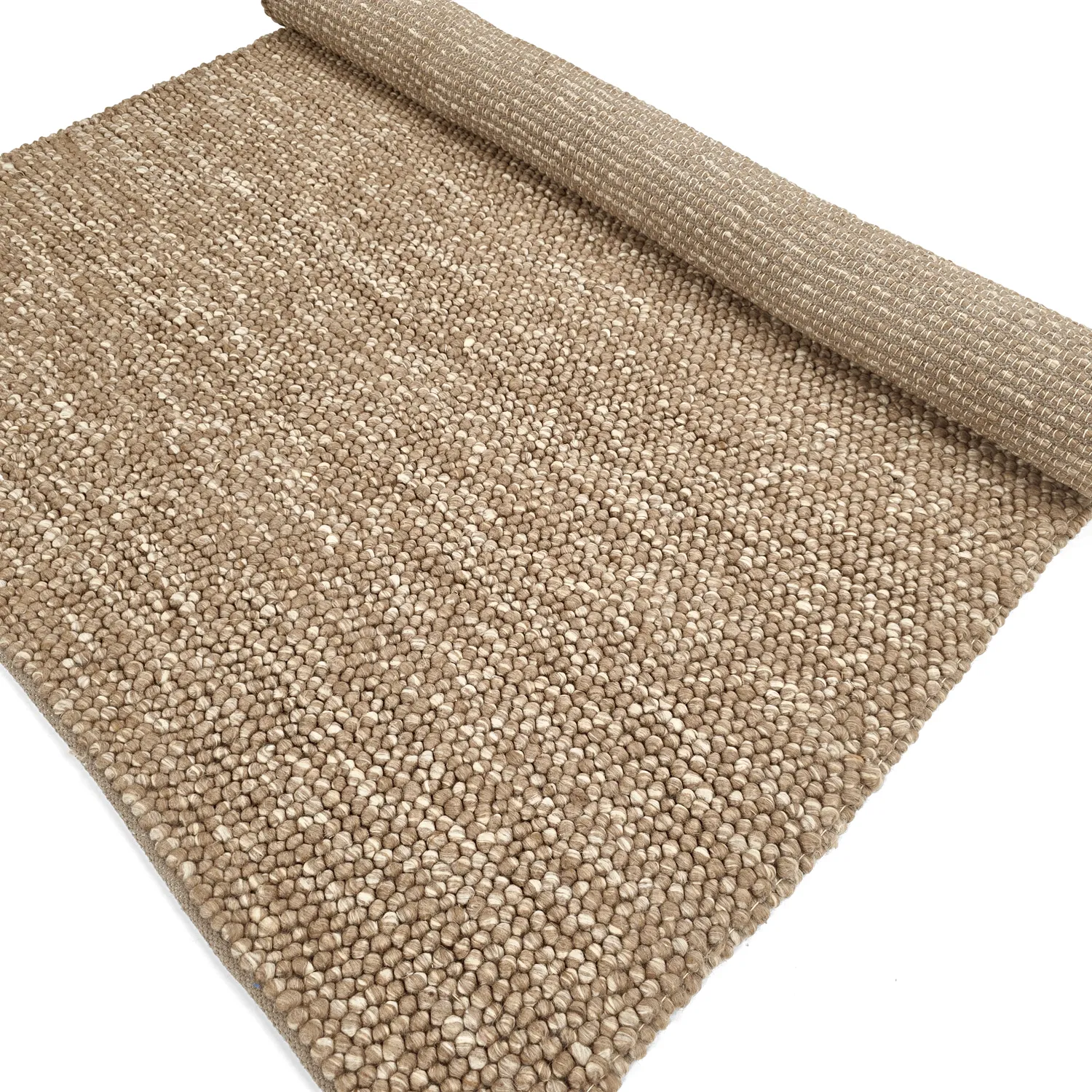 Wollteppich - Avafors Wool Bubble (hellbraun/weiß)