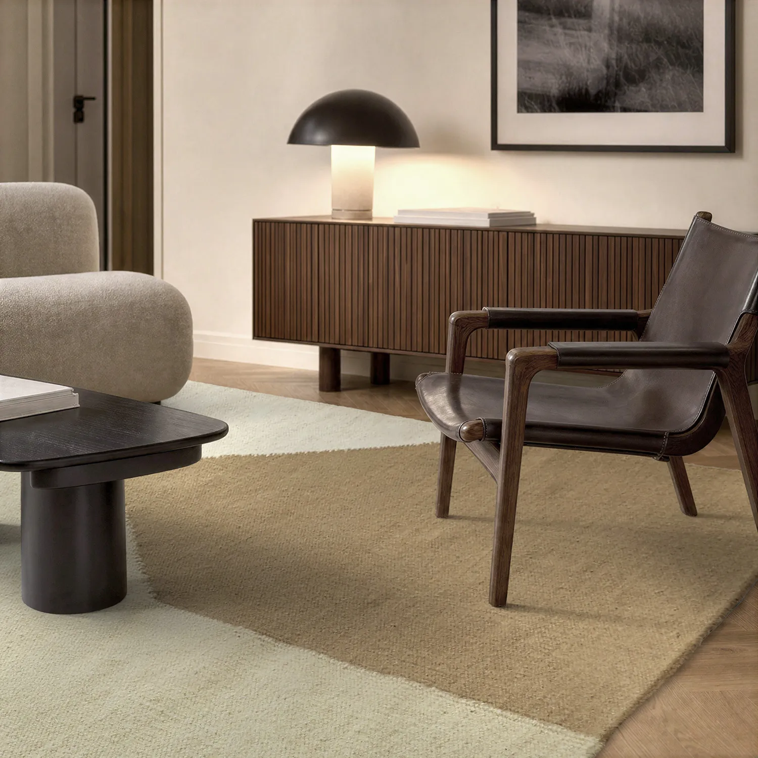 Wollteppich - Aveiro (beige/mehrfarbig)