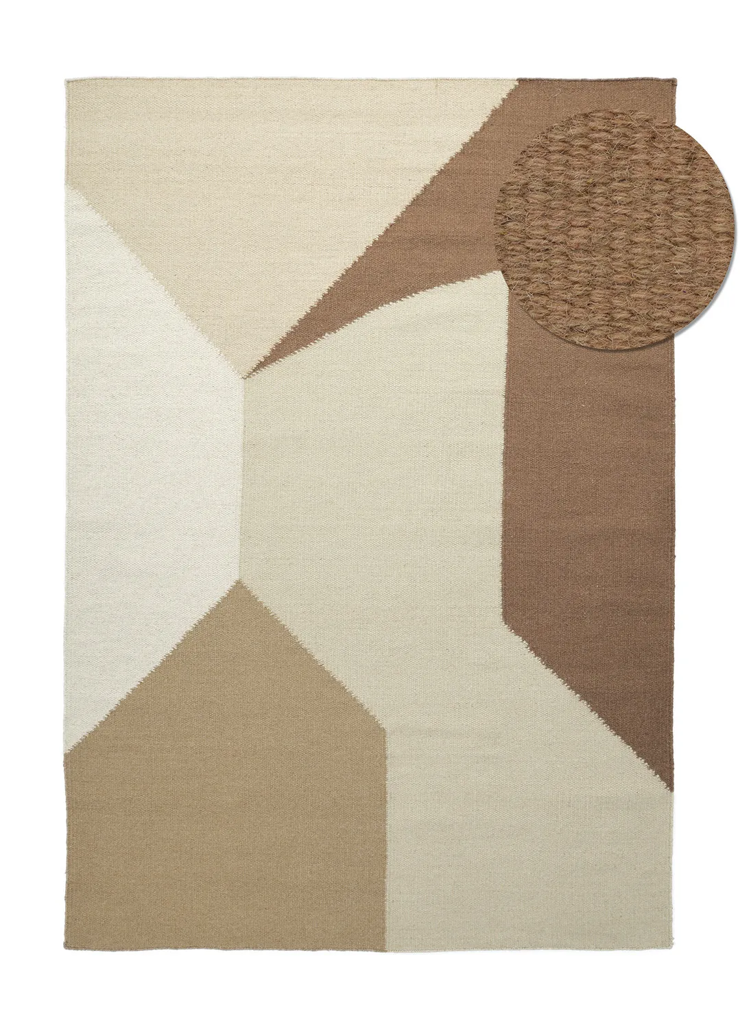 Wollteppich - Aveiro (beige/mehrfarbig)