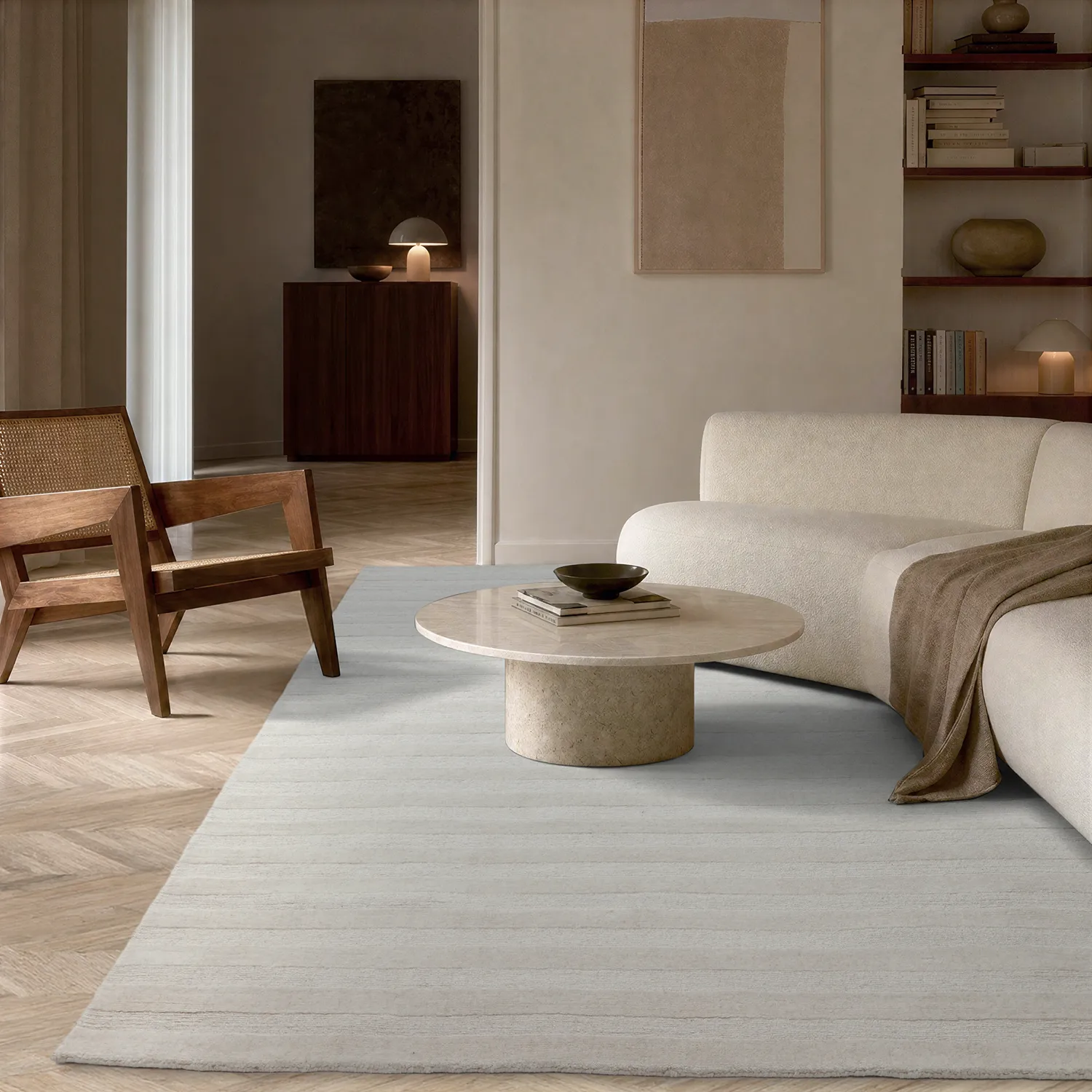 Wollteppich - Brenta Handloom Wool Premium (creme)
