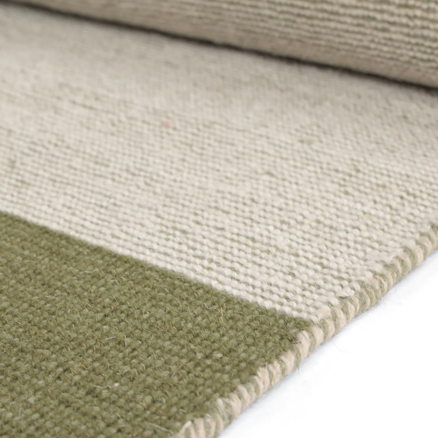 Wollteppich - Chaves (grün/beige)