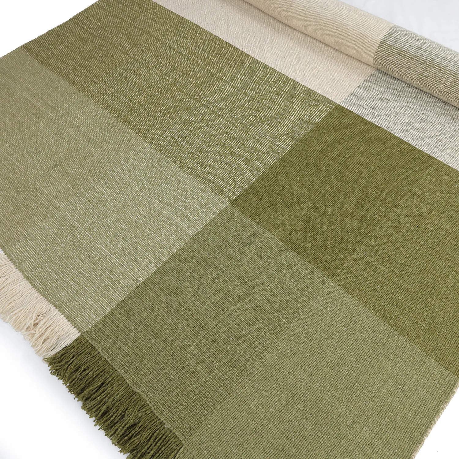 Wollteppich - Chaves (grün/beige)