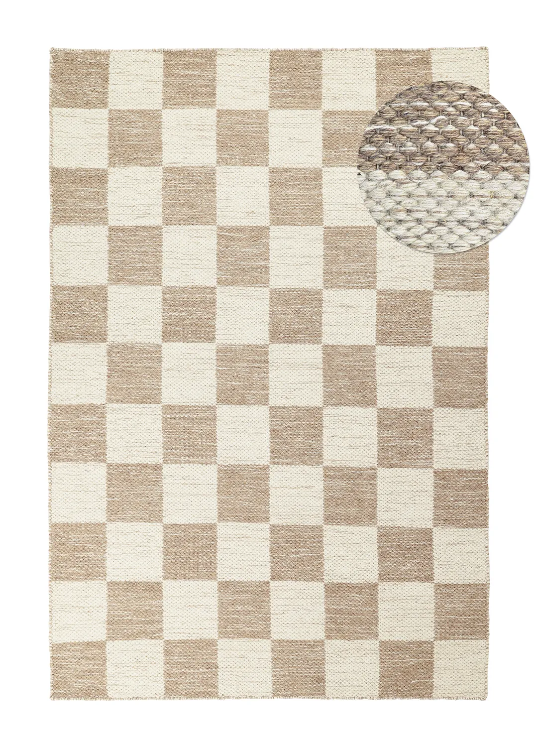 Wollteppich - Dundee (beige/weiß)