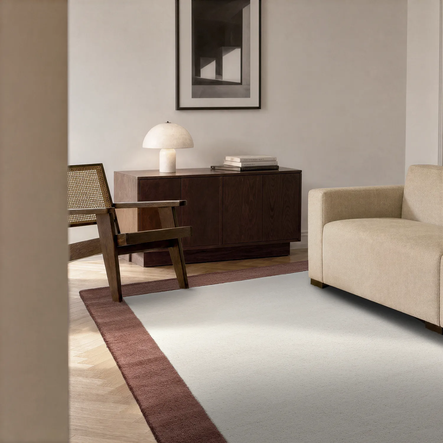 Wollteppich - Gaya Hand Tufted Wool Premium (creme/braun)