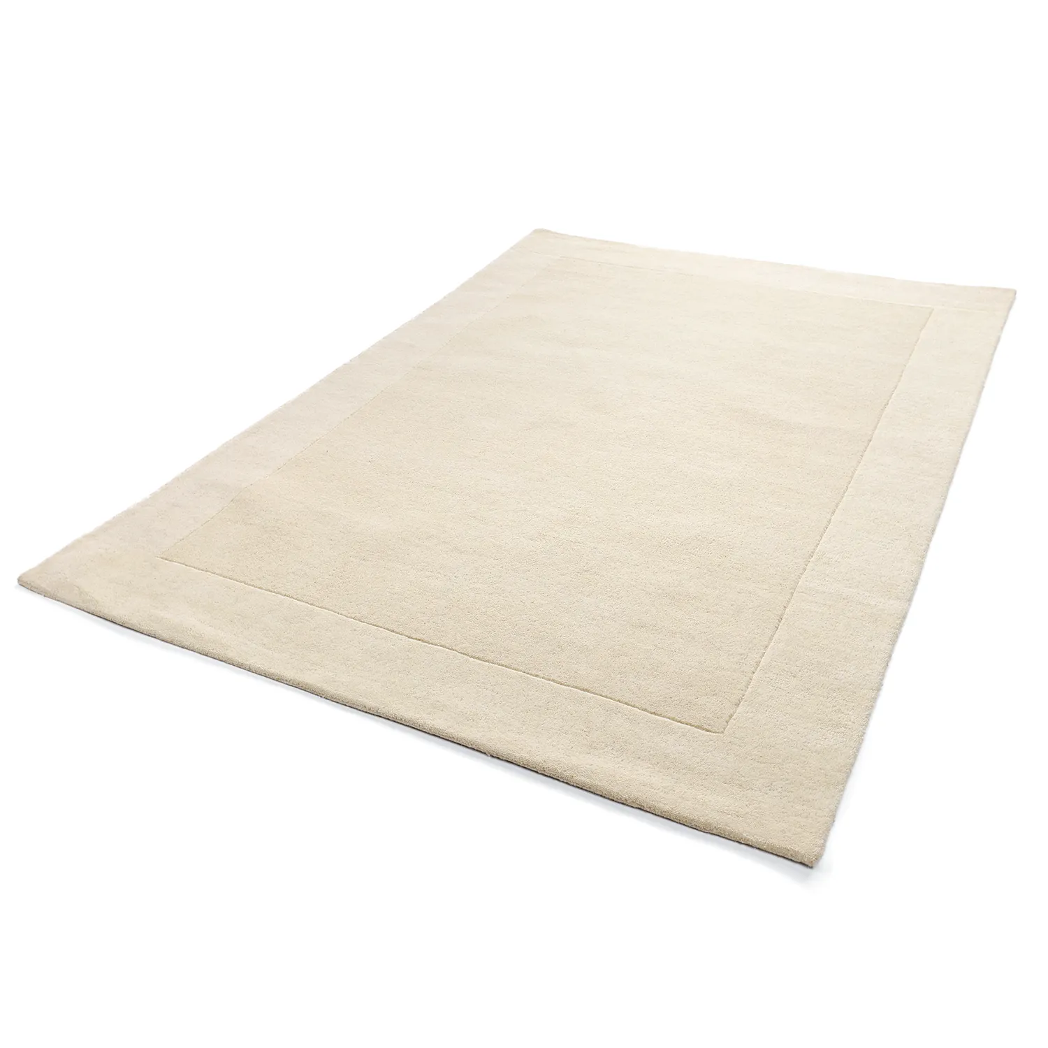 Wollteppich - Gaya Hand Tufted Wool Premium (cremefarben/weiß)