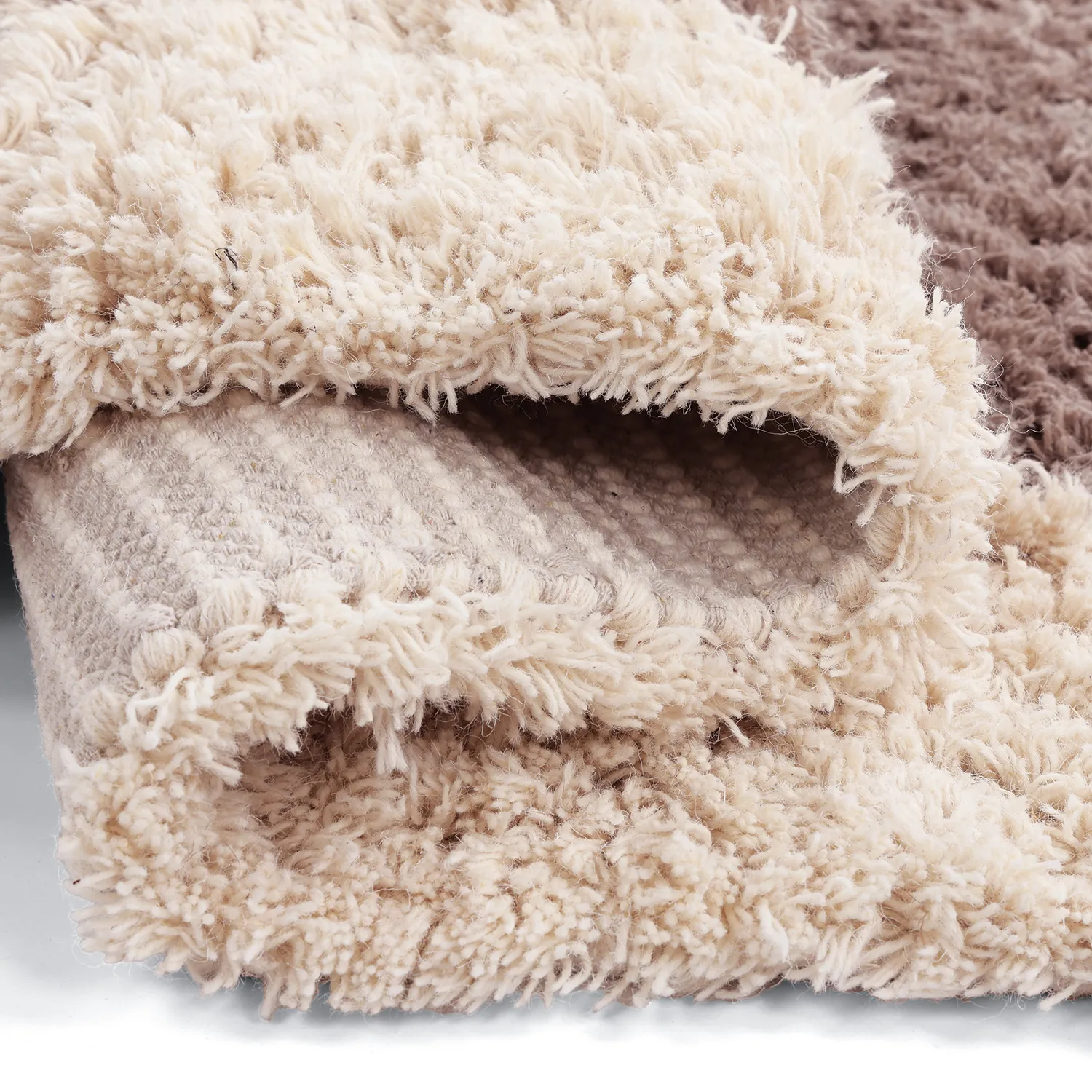 Wollteppich - Khenifra Handknot Wool Premium (taupe/creme)