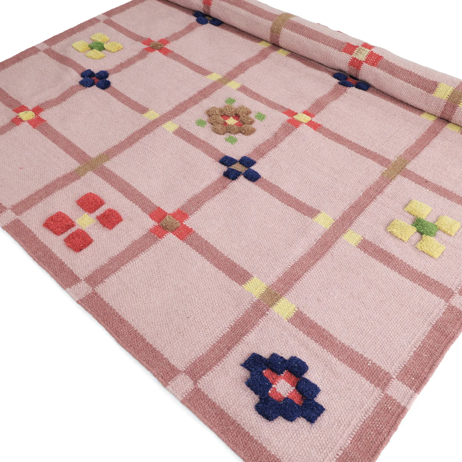 Wollteppich - Lausanne Flatweave Tufted Premium (rosa)