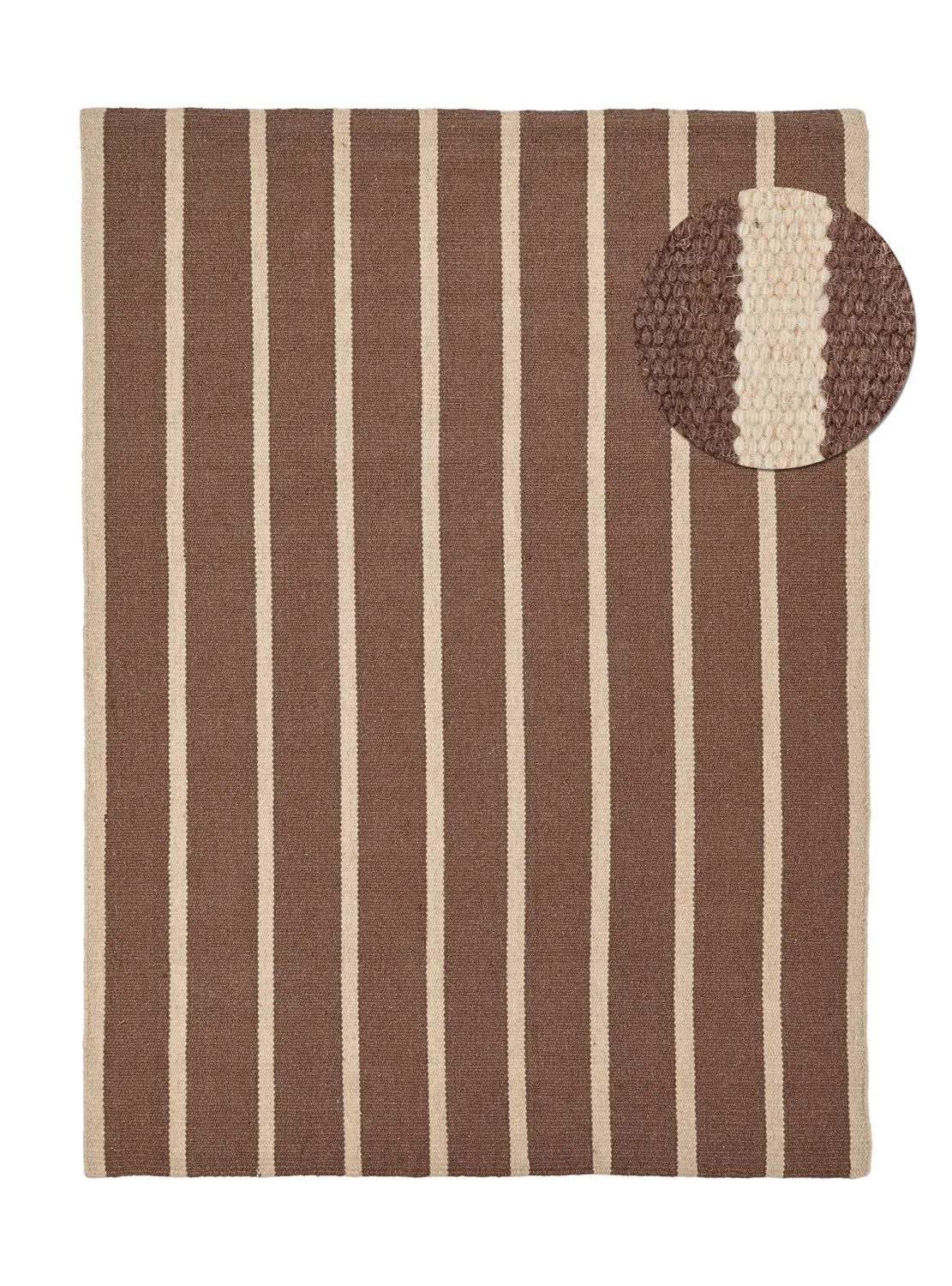 Wollteppich - Luton (natur/dunkel-taupe)