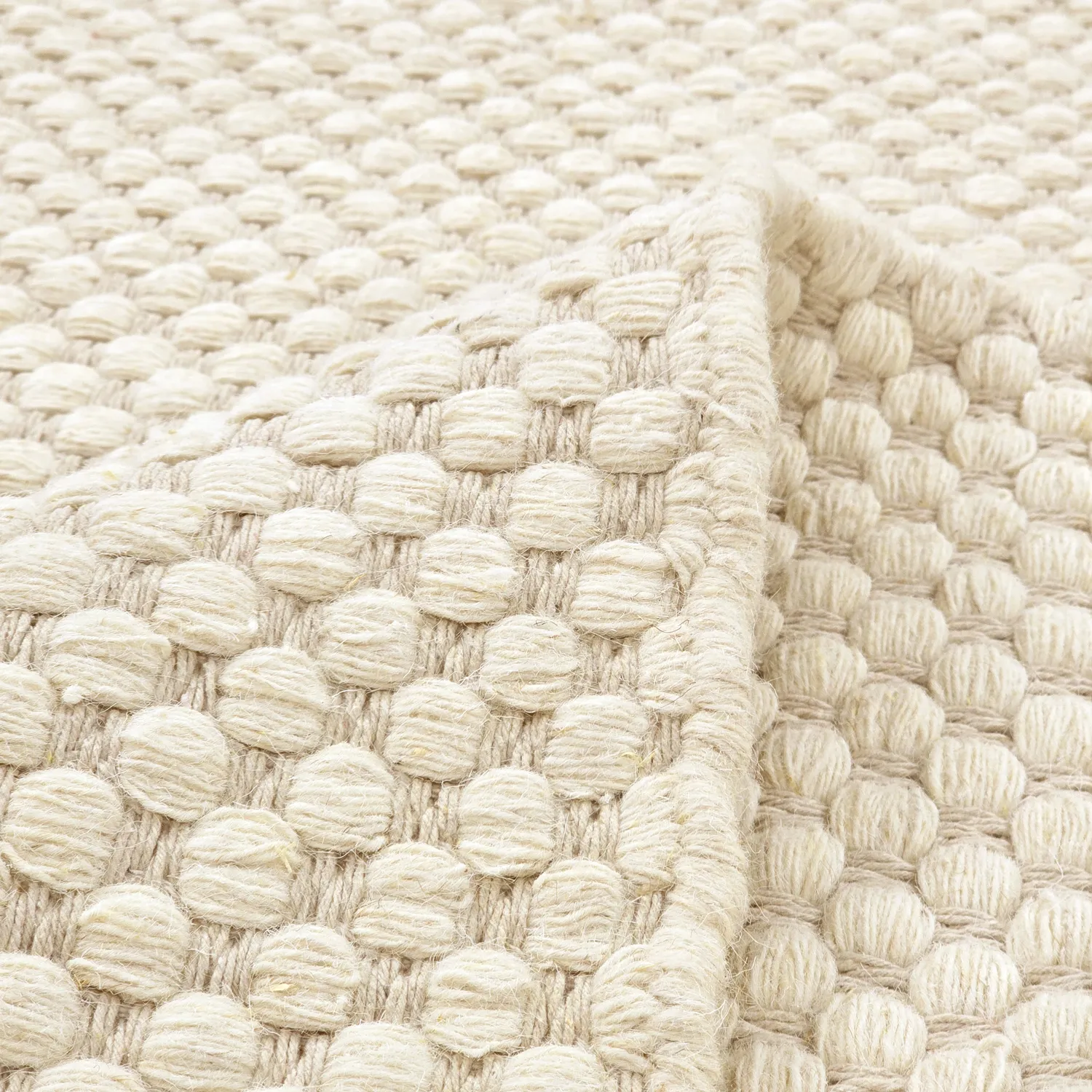 Wollteppich - Ovelia (beige/weiß)