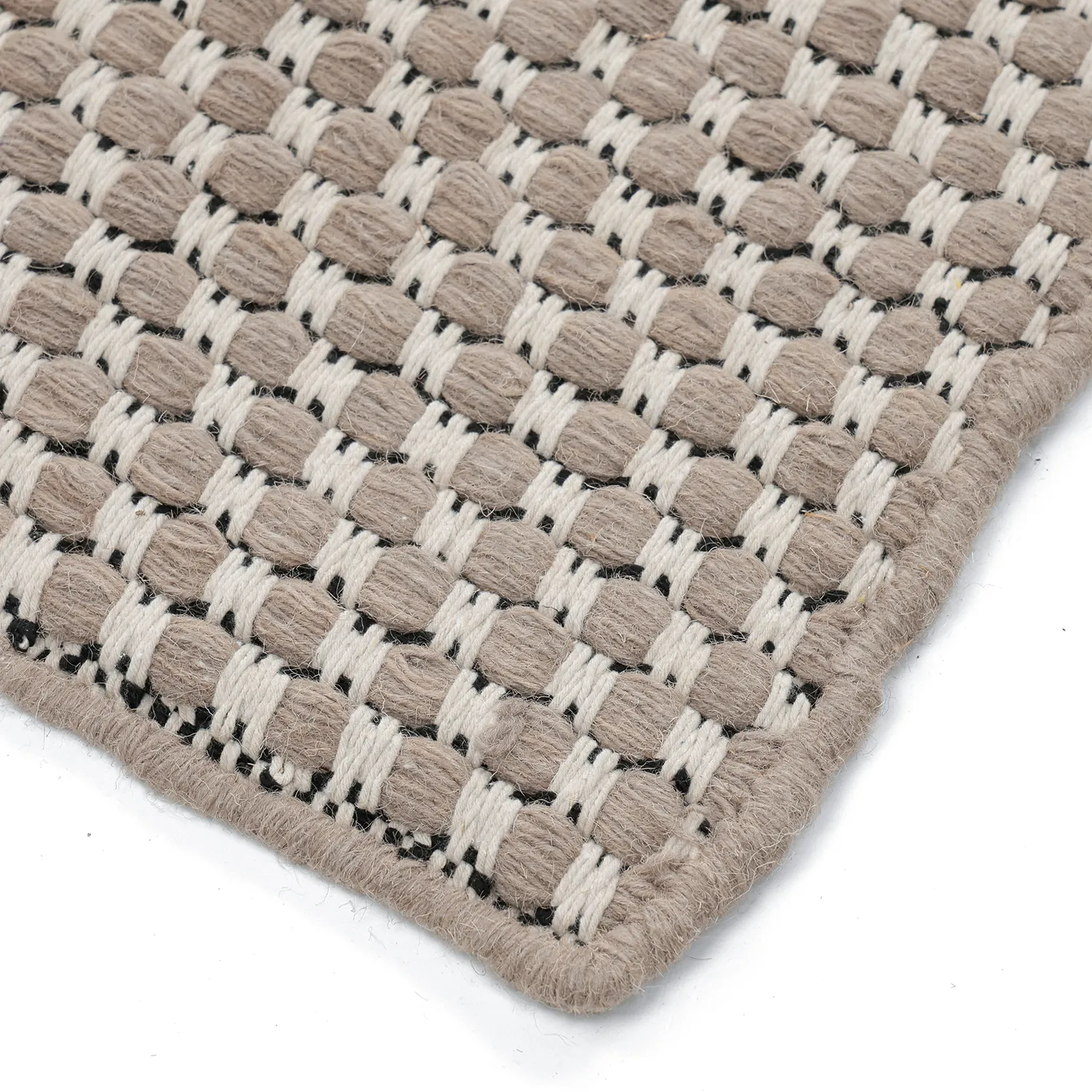 Wollteppich - Ovelia (taupe/weiß)