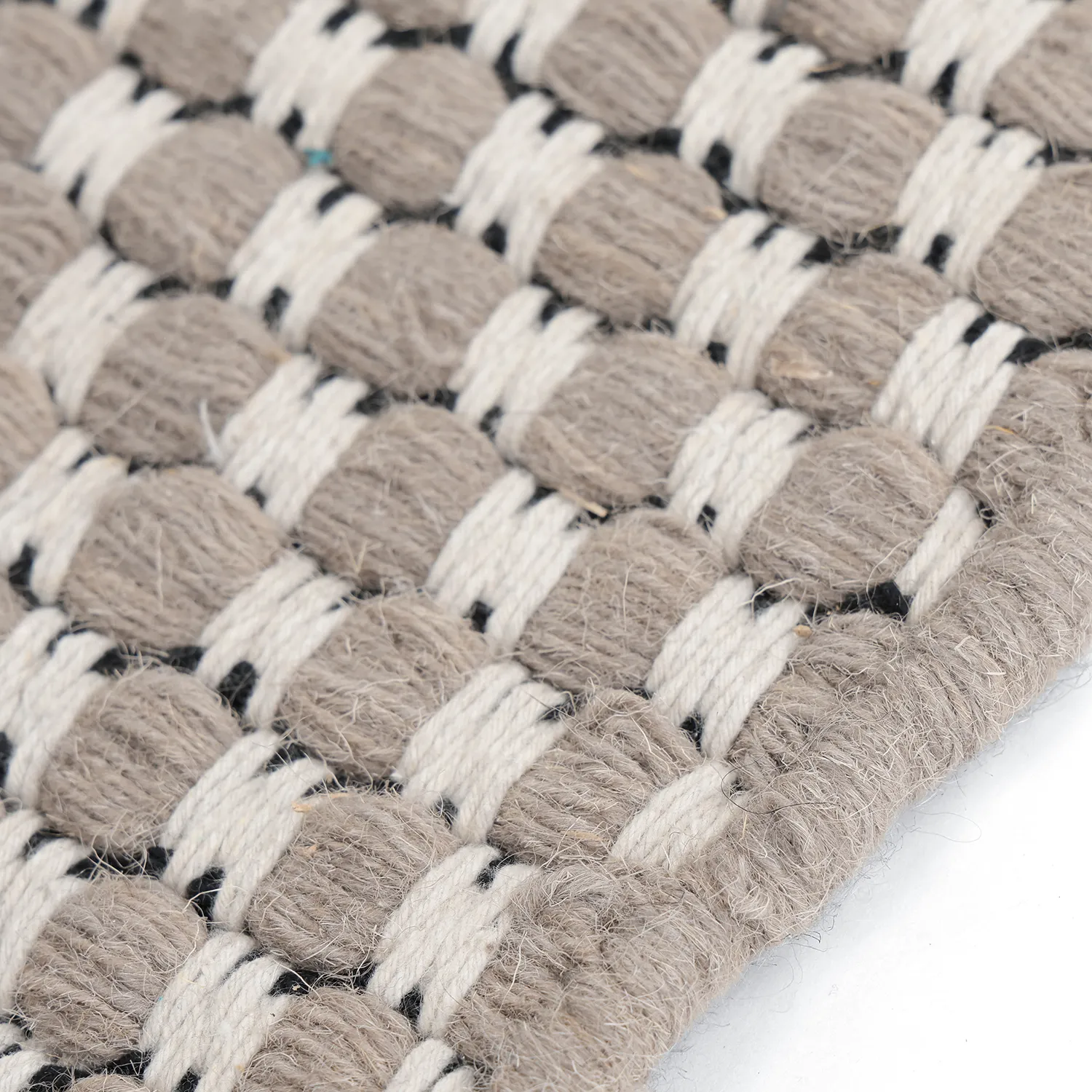 Wollteppich - Ovelia (taupe/weiß)