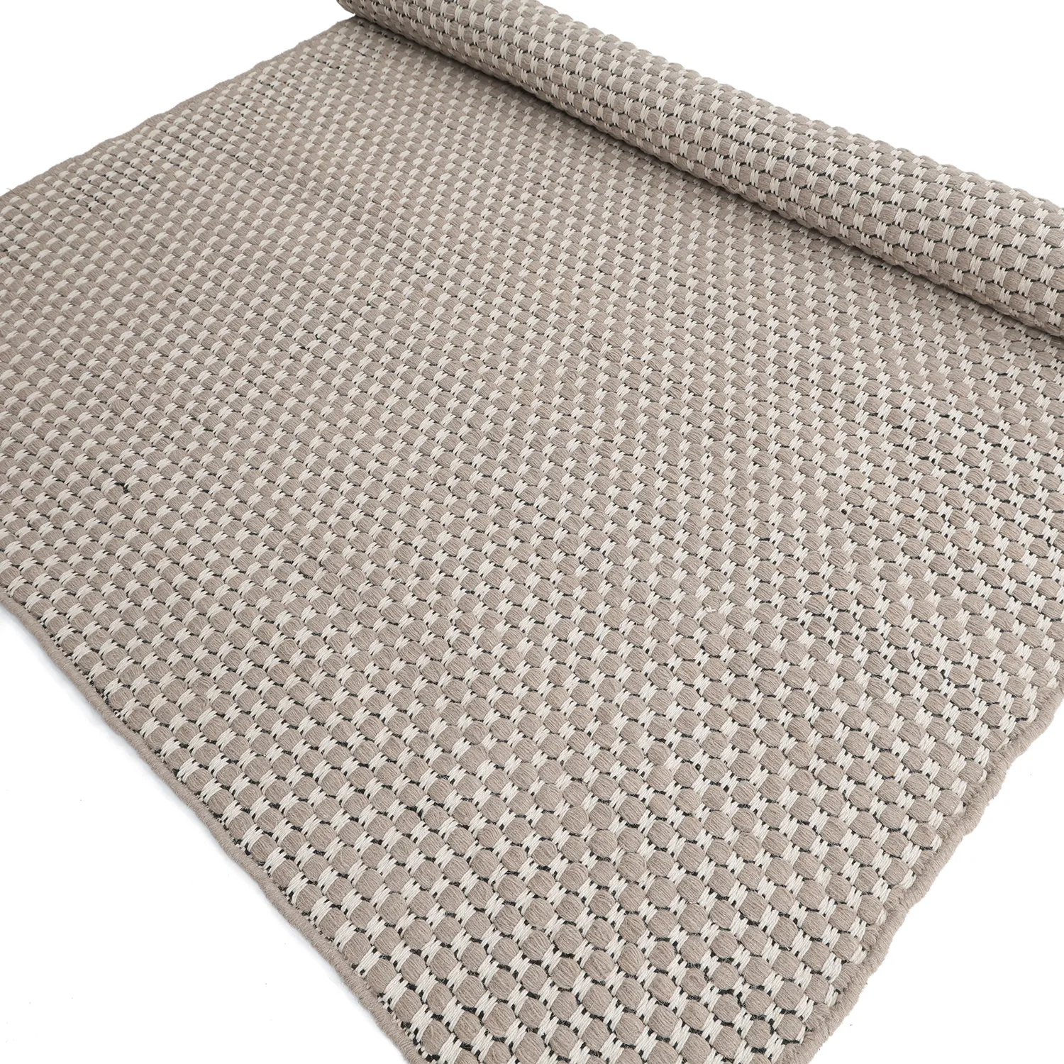 Wollteppich - Ovelia (taupe/weiß)