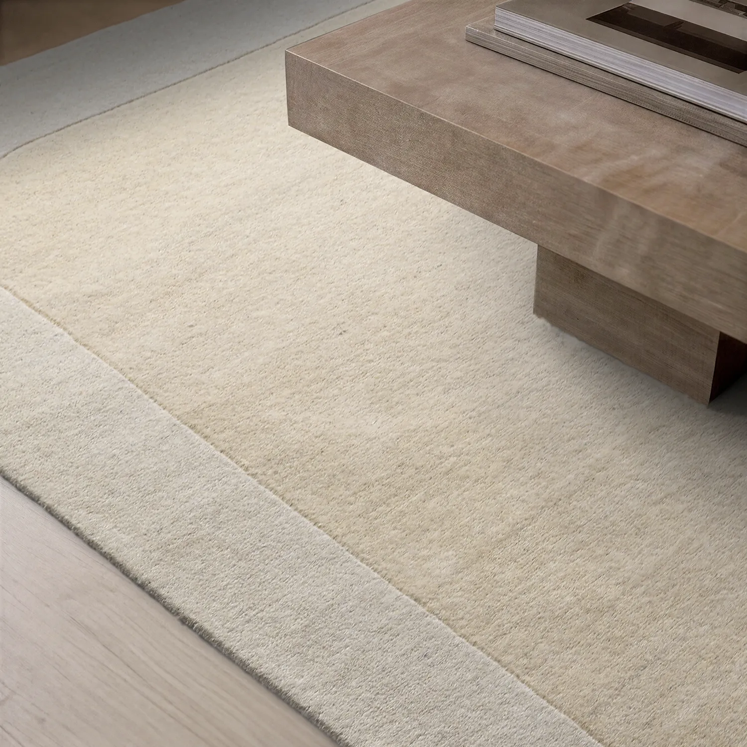 Wollteppich - Puri Hand Tufted Wool Premium (cremefarben/weiß)