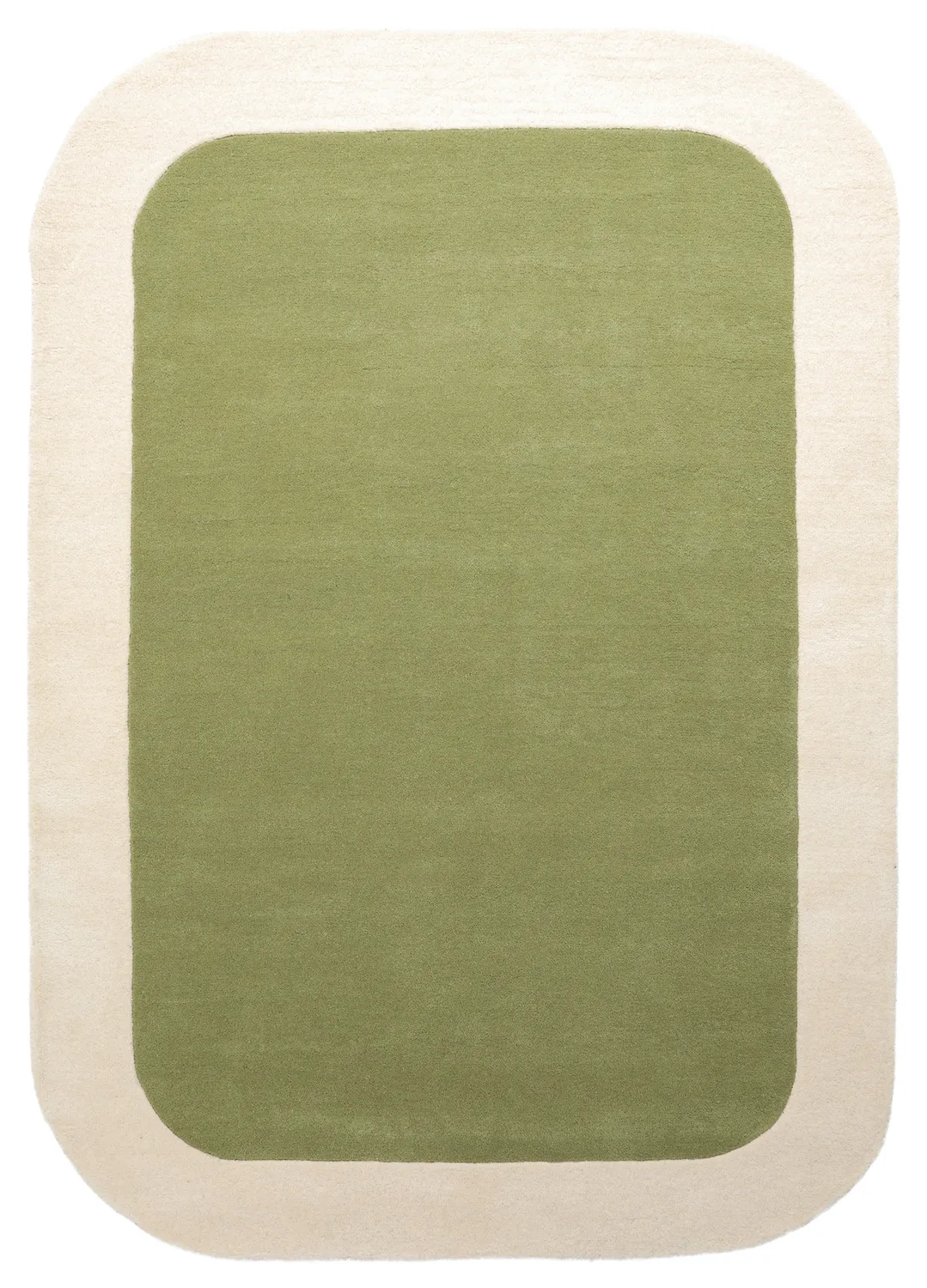 Wollteppich - Puri Hand Tufted Wool Premium (grün/creme)