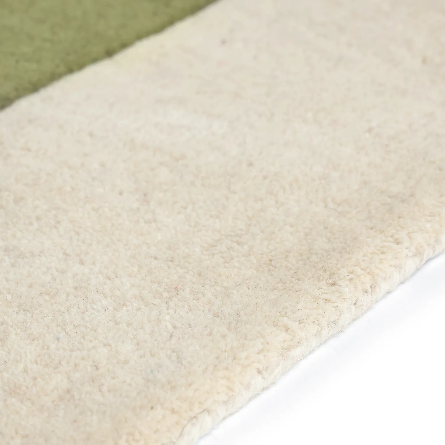 Wollteppich - Puri Hand Tufted Wool Premium (grün/creme)