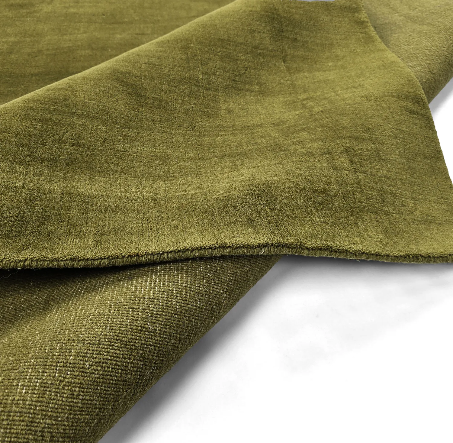 Wollteppich - Rozel Handloom Wool Premium (moosgrün)