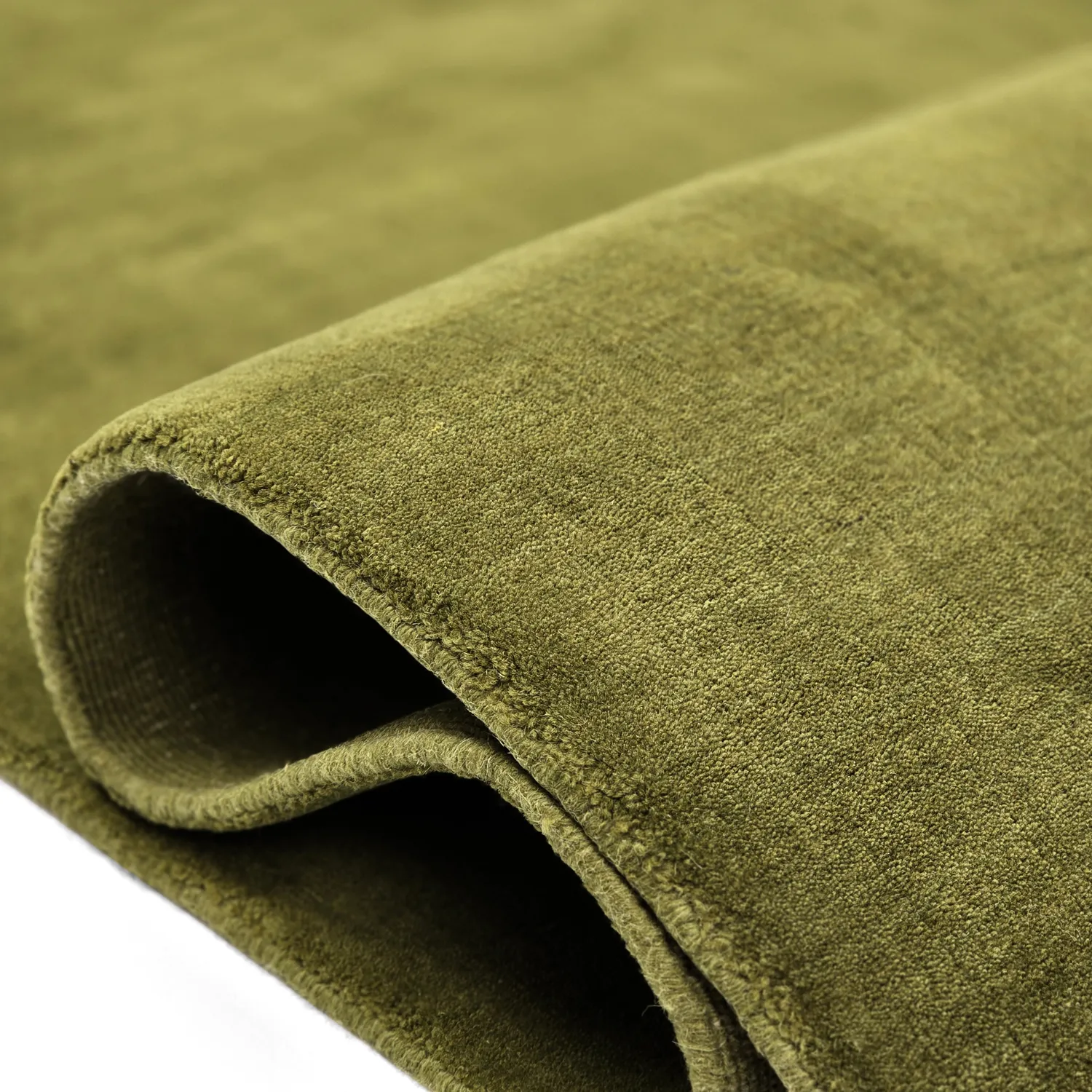 Wollteppich - Rozel Handloom Wool Premium (moosgrün)