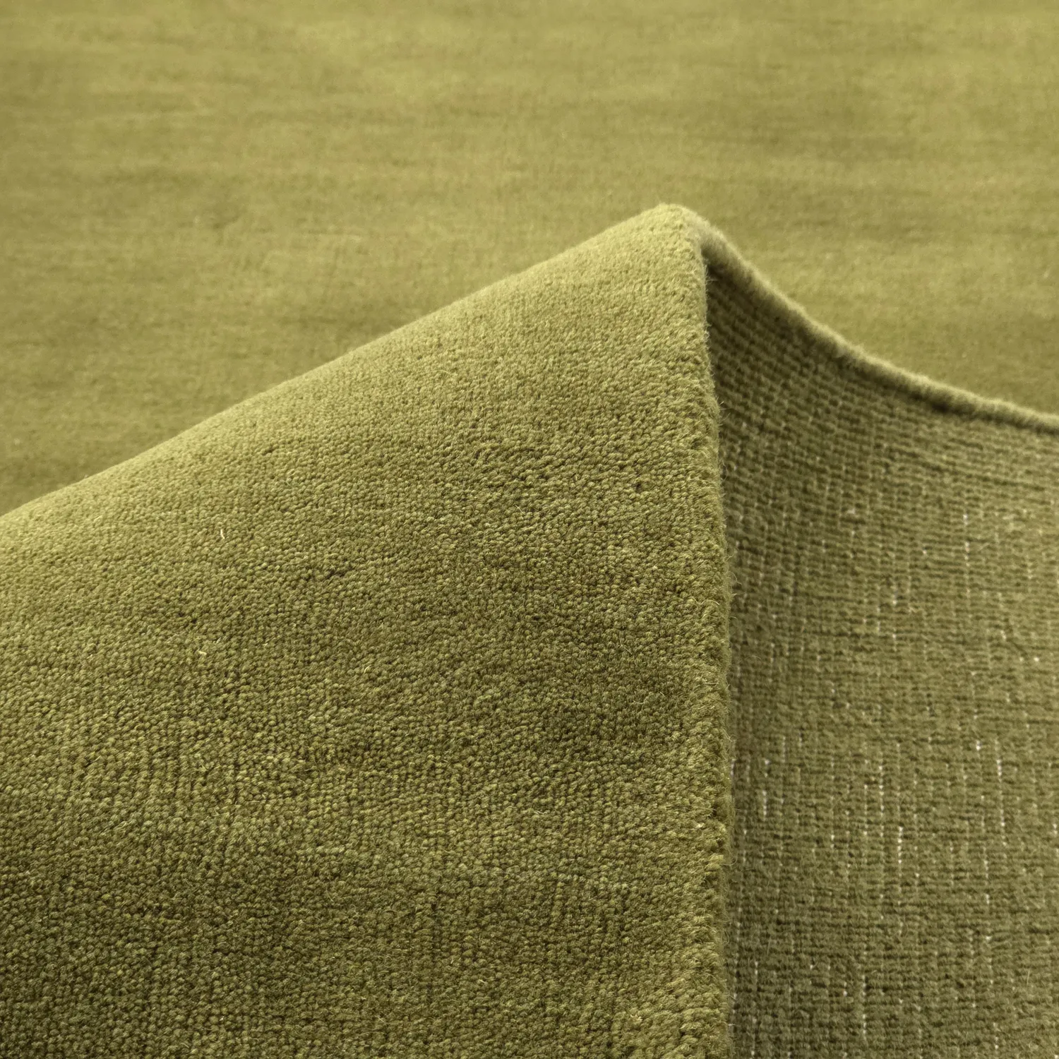 Wollteppich - Rozel Handloom Wool Premium (moosgrün)