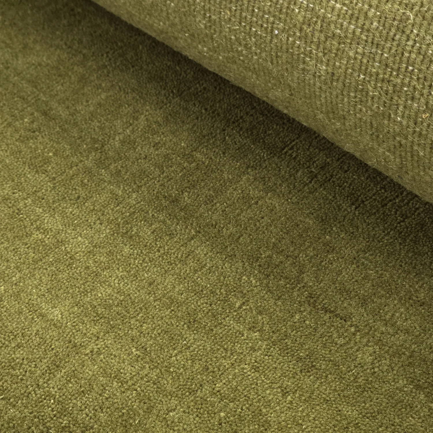 Wollteppich - Rozel Handloom Wool Premium (moosgrün)