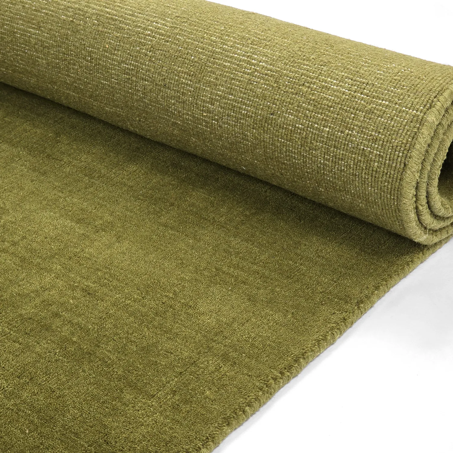 Wollteppich - Rozel Handloom Wool Premium (moosgrün)