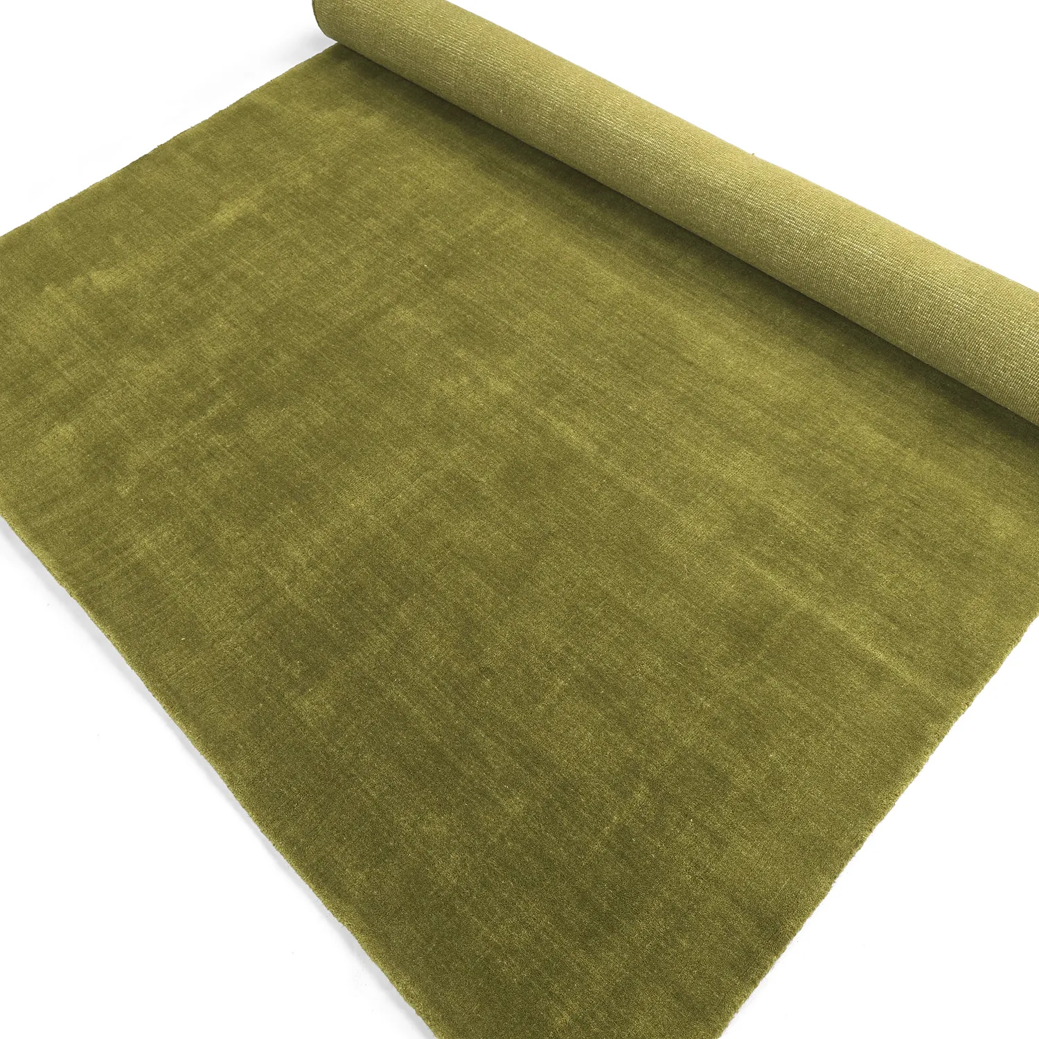 Wollteppich - Rozel Handloom Wool Premium (moosgrün)