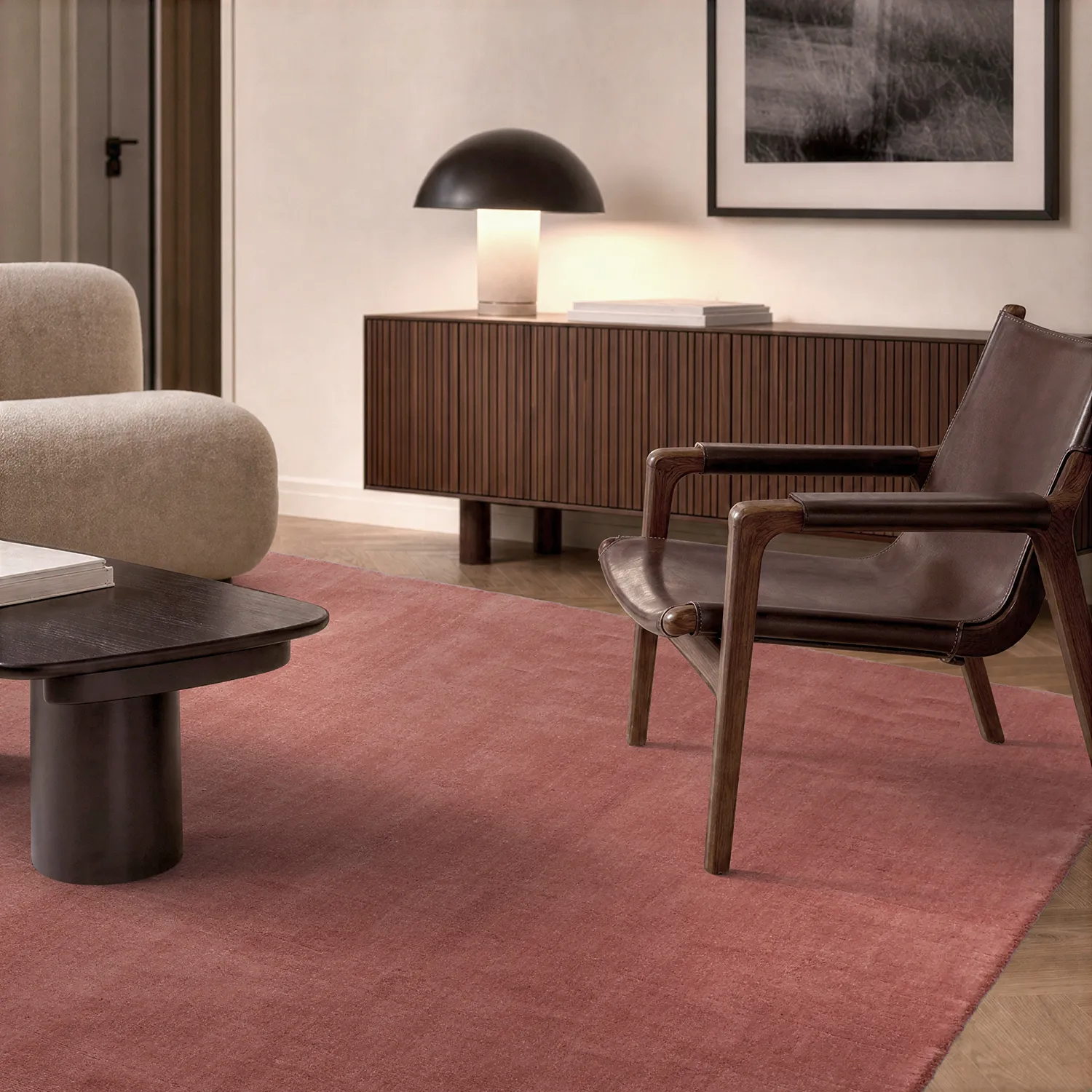 Wollteppich - Rozel Handloom Wool Premium (staubrot)