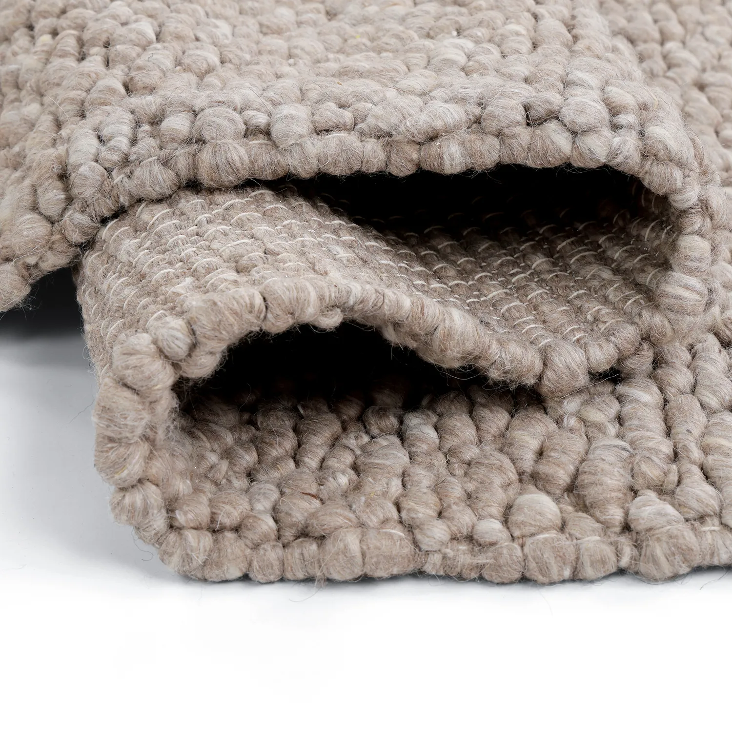 Wollteppich - Sala Irregular Wool Bubble (taupe/weiß-melange)