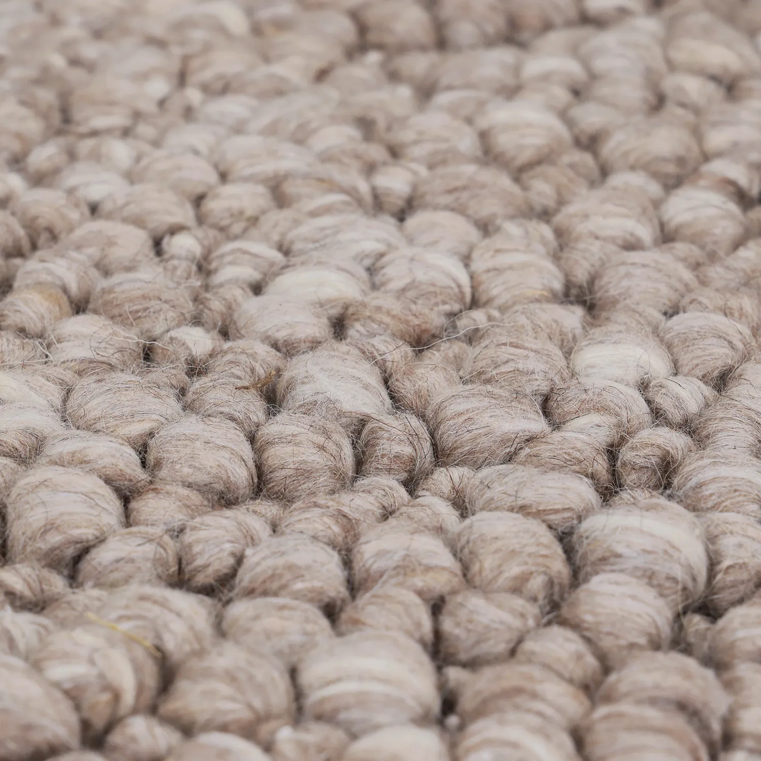Wollteppich - Sala Irregular Wool Bubble (taupe/weiß-melange)