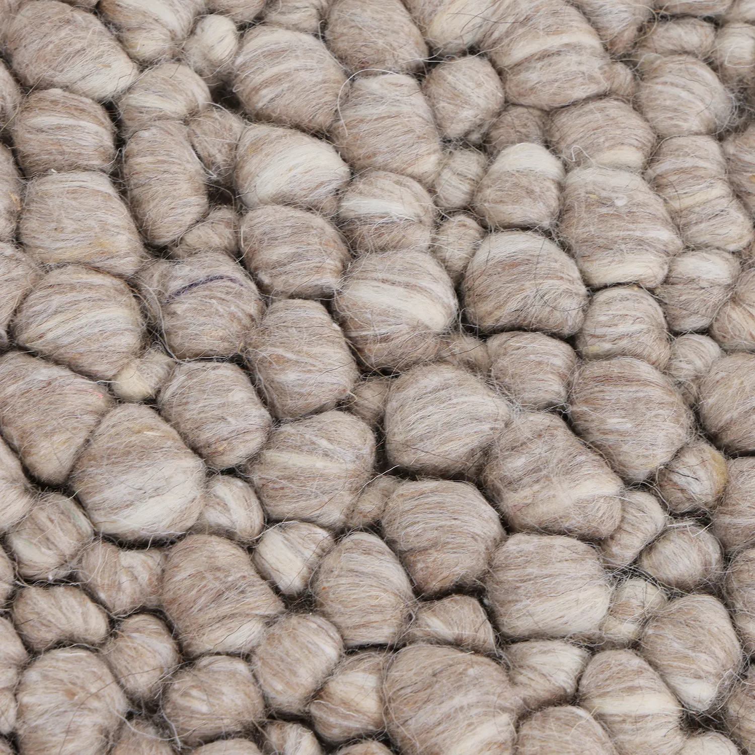 Wollteppich - Sala Irregular Wool Bubble (taupe/weiß-melange)