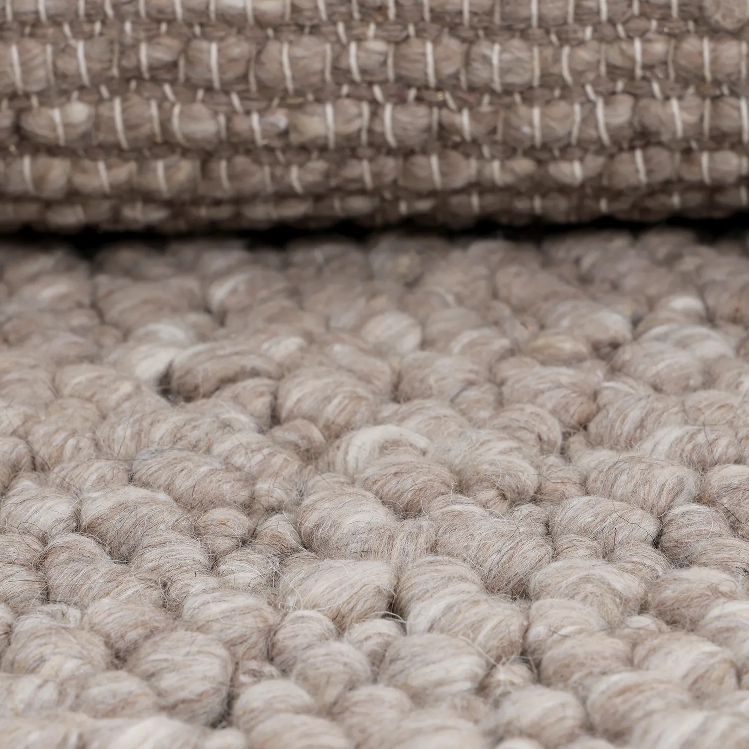 Wollteppich - Sala Irregular Wool Bubble (taupe/weiß-melange)