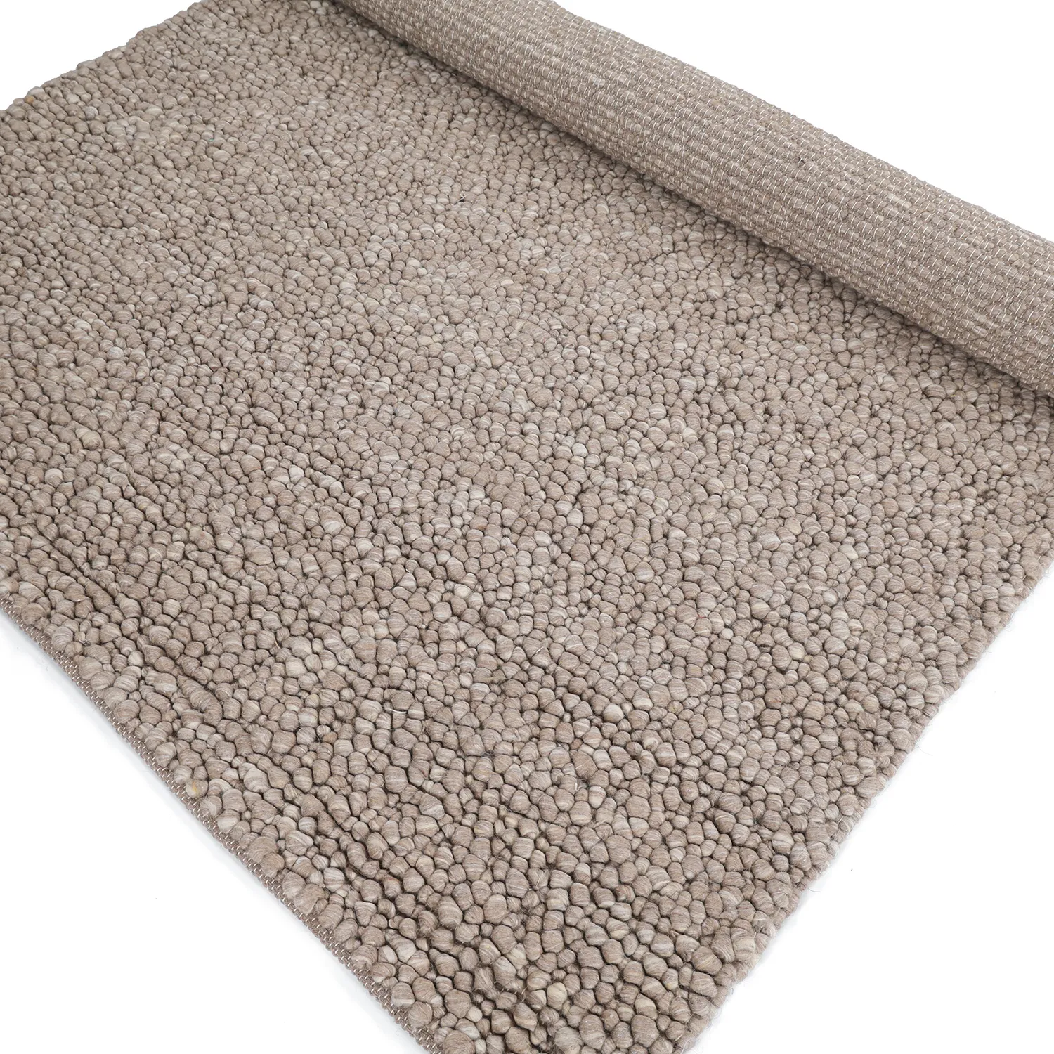 Wollteppich - Sala Irregular Wool Bubble (taupe/weiß-melange)