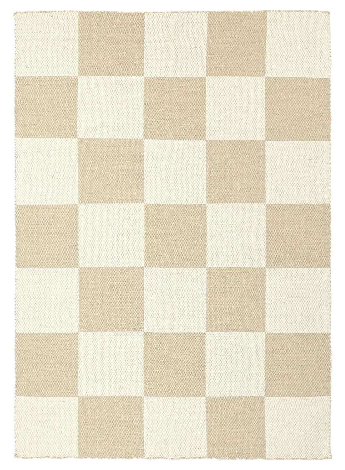 Wollteppich - Scacco (weiß/beige)