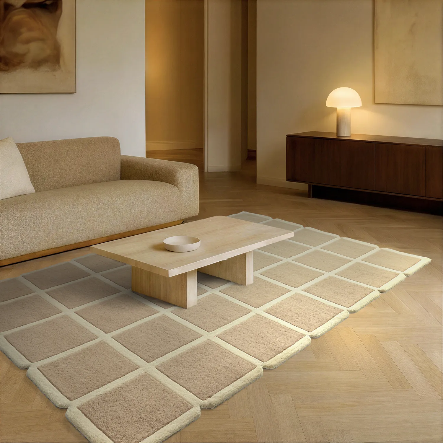 Wollteppich - Syl Hand Tufted Wool Premium (beige/creme)