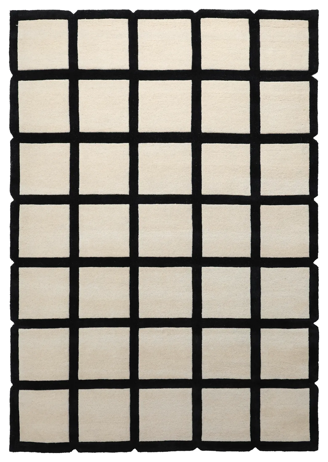 Wollteppich - Syl Hand Tufted Wool Premium (schwarz/weiß)