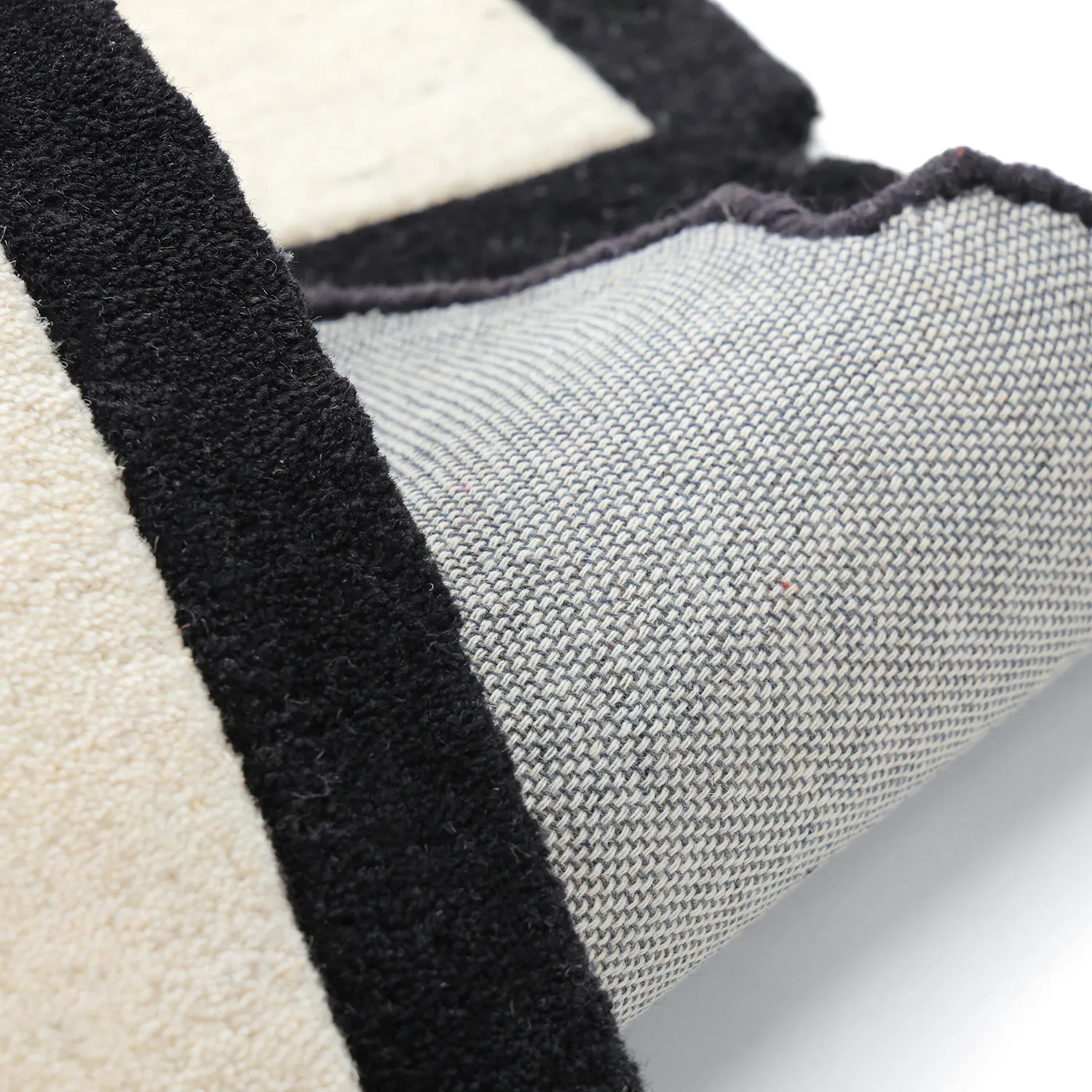 Wollteppich - Syl Hand Tufted Wool Premium (schwarz/weiß)