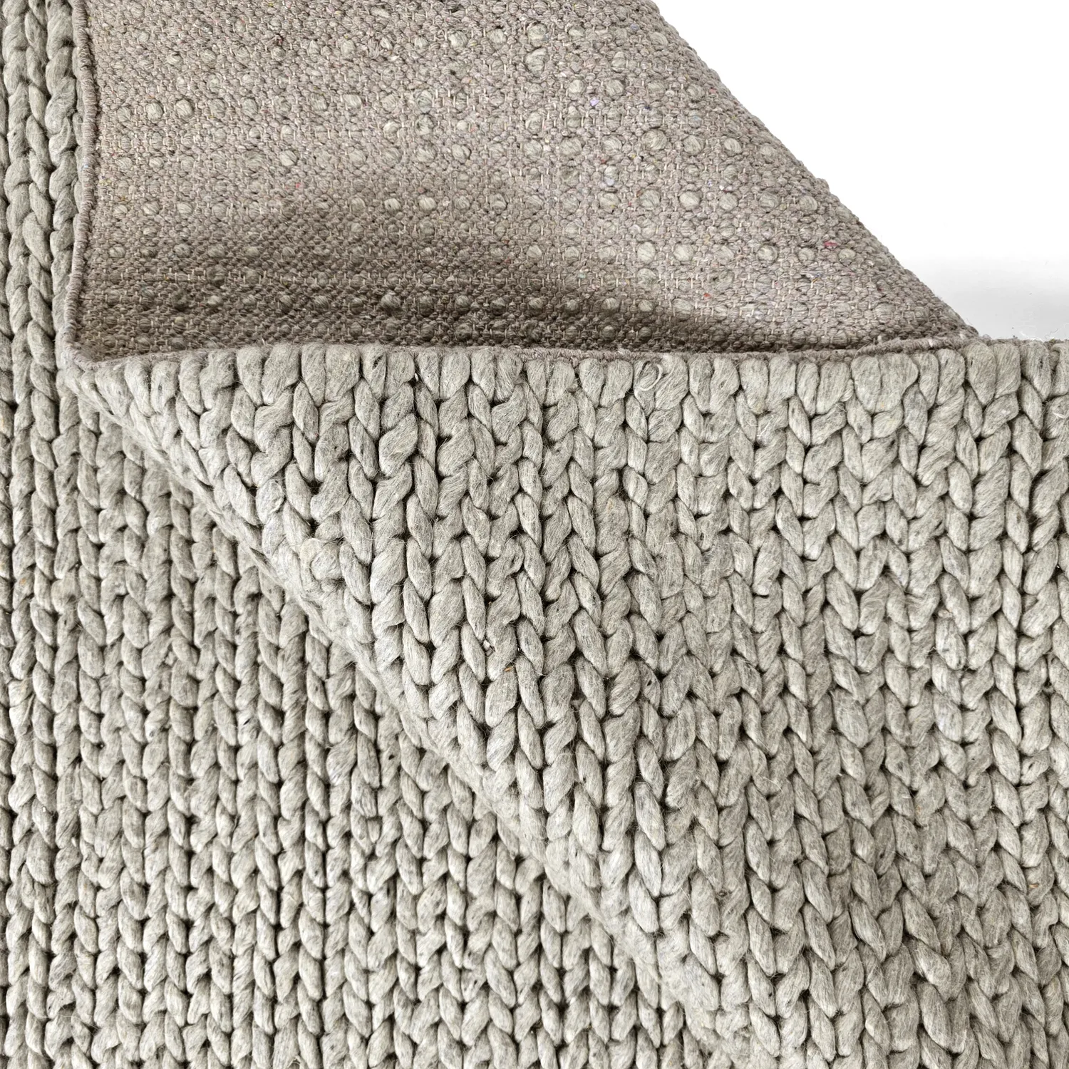 Wollteppich - Talvia Braided Wool (grau)