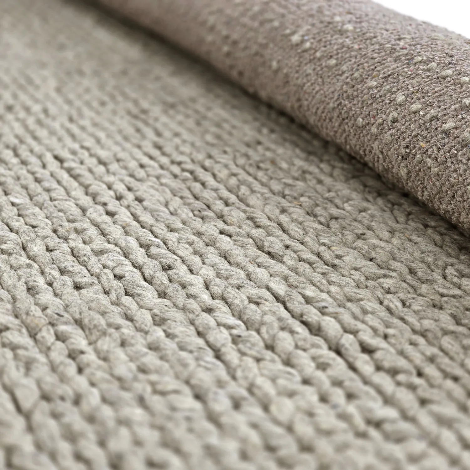 Wollteppich - Talvia Braided Wool (grau)