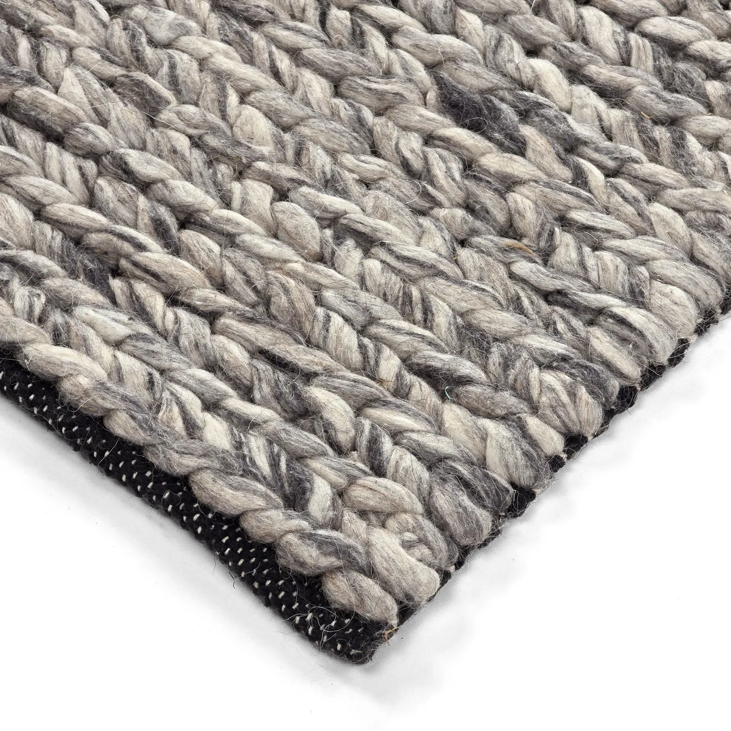 Wollteppich - Talvia Braided Wool (dunkelgrau)