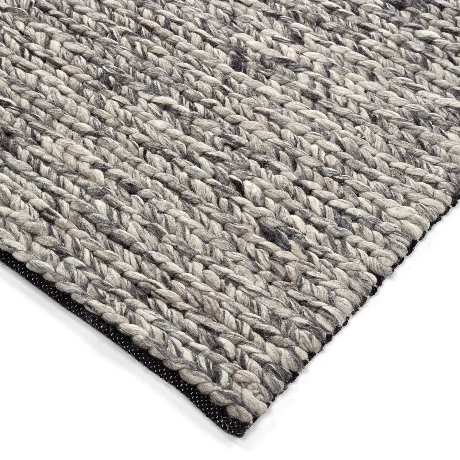 Wollteppich - Talvia Braided Wool (dunkelgrau)