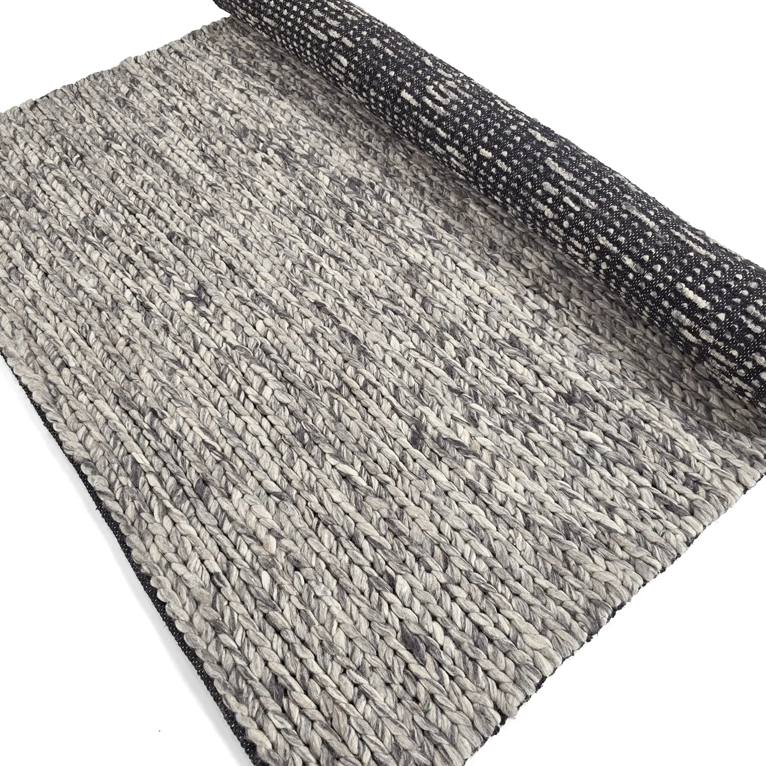 Wollteppich - Talvia Braided Wool (dunkelgrau)