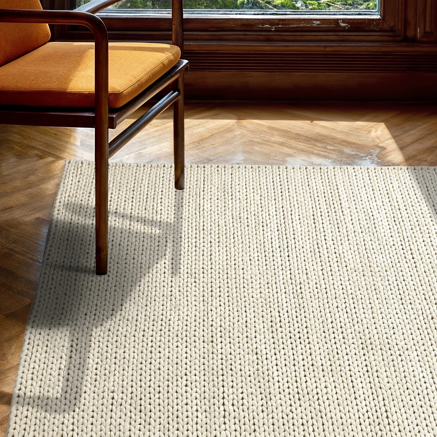 Wollteppich - Talvia Braided Wool (cremefarben)