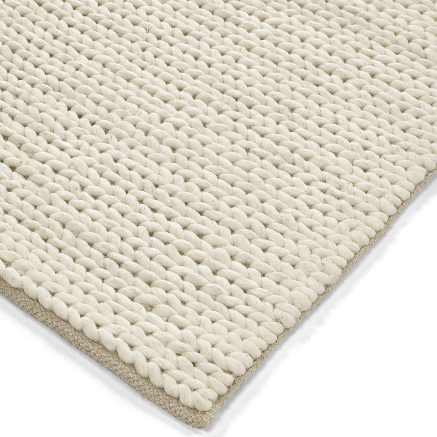 Wollteppich - Talvia Braided Wool (cremefarben)