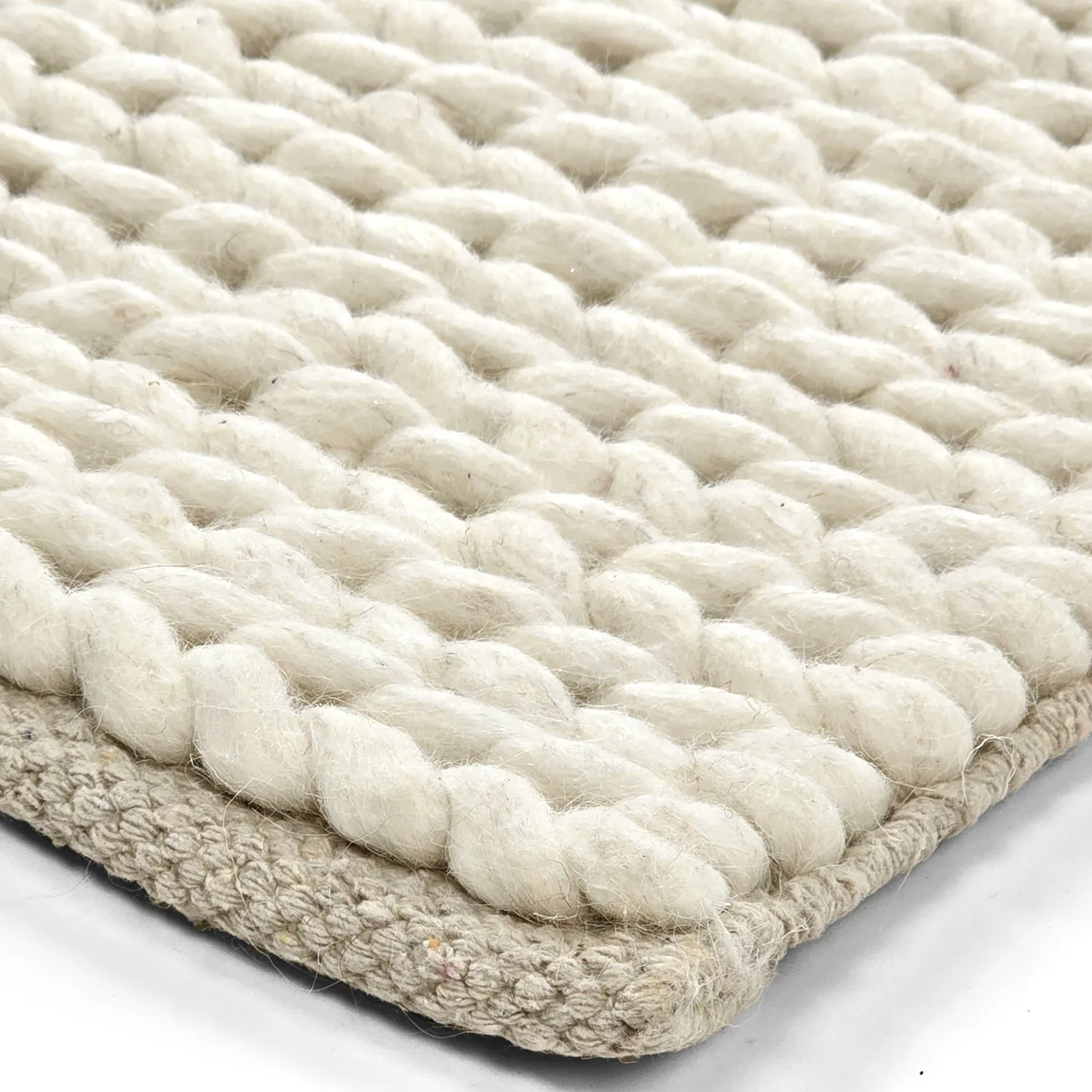 Wollteppich - Talvia Braided Wool (cremefarben)