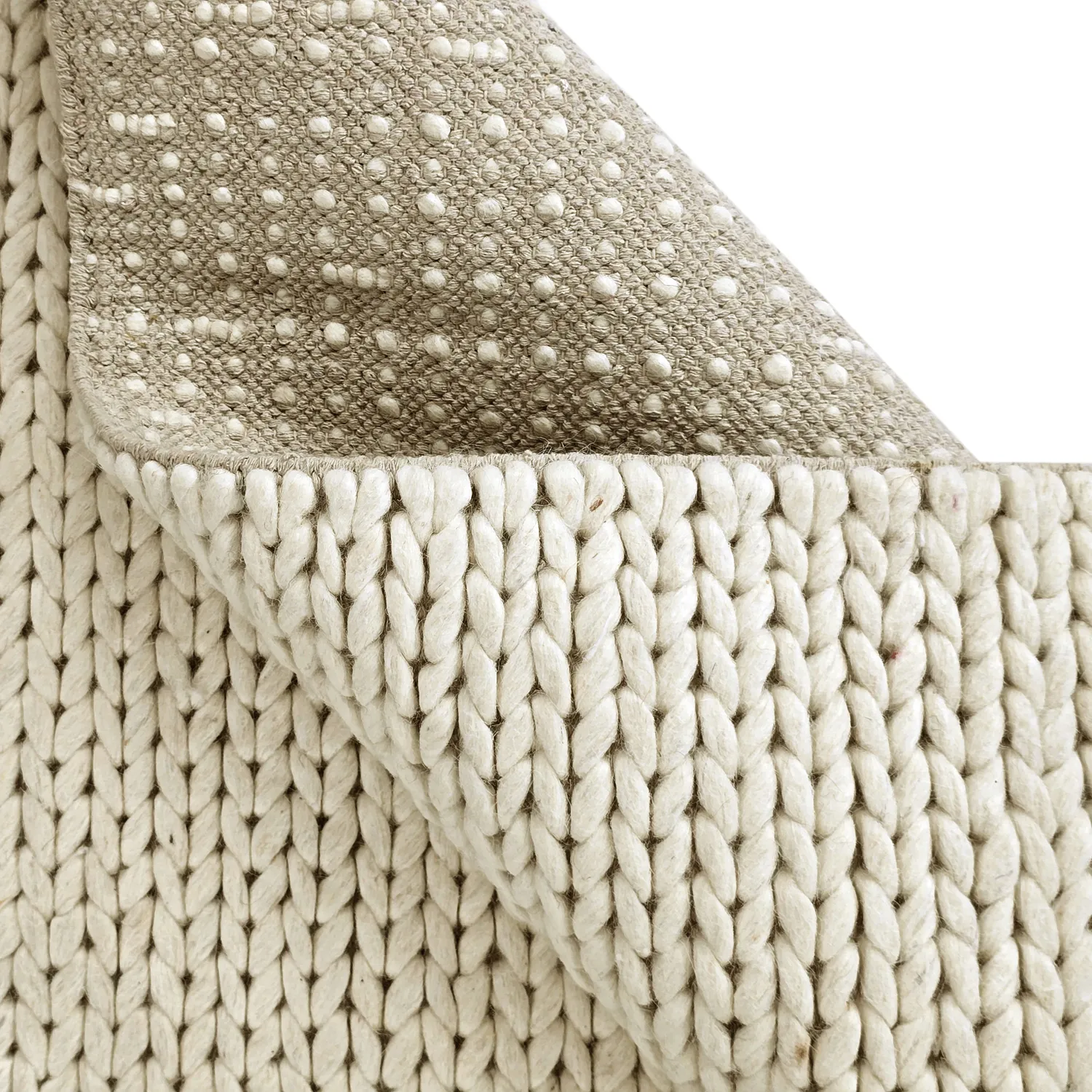 Wollteppich - Talvia Braided Wool (cremefarben)