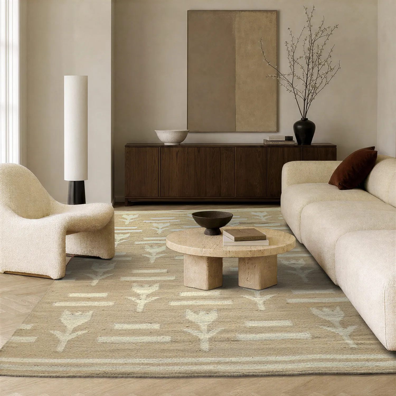 Wollteppich - Tomar (beige/creme)