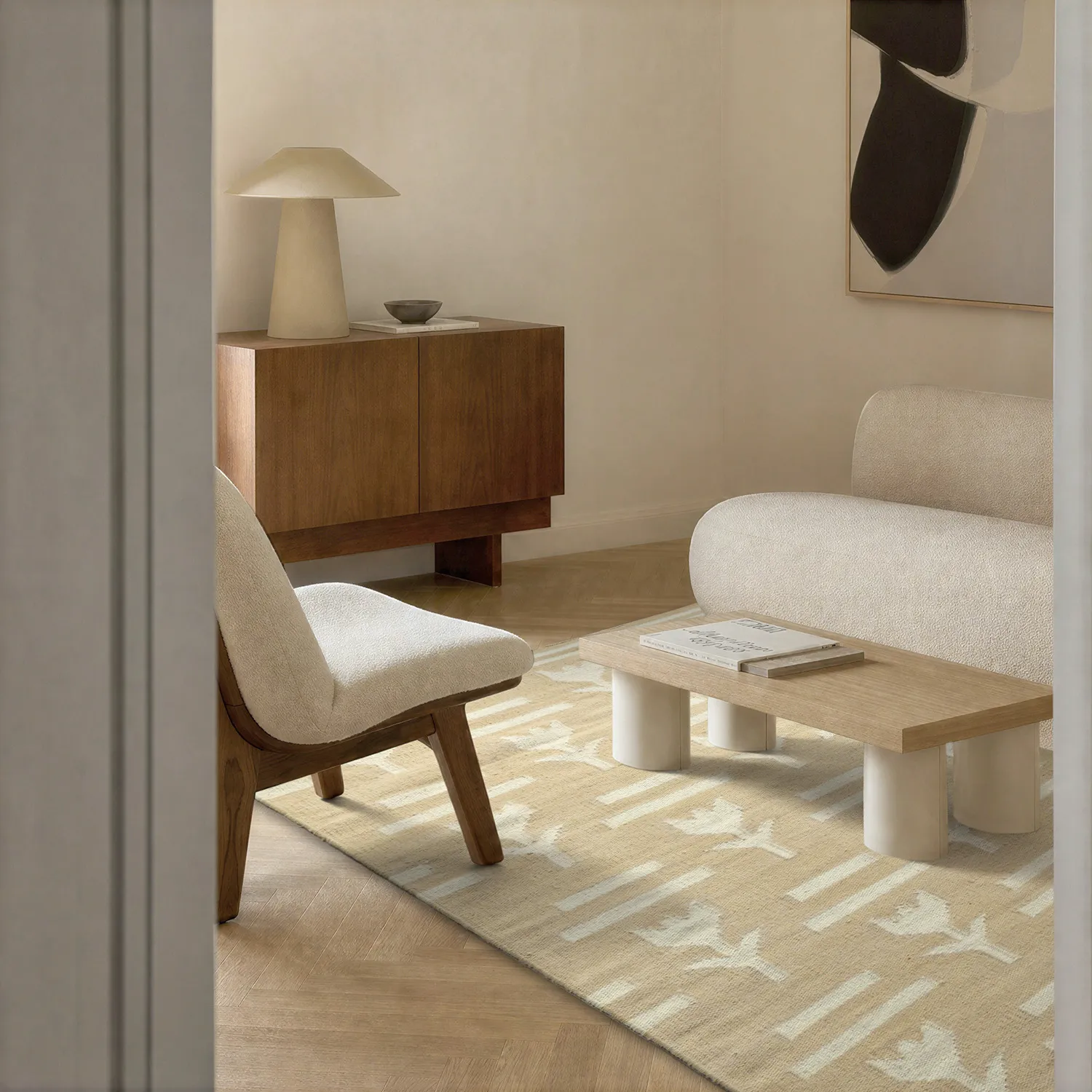Wollteppich - Tomar (beige/creme)