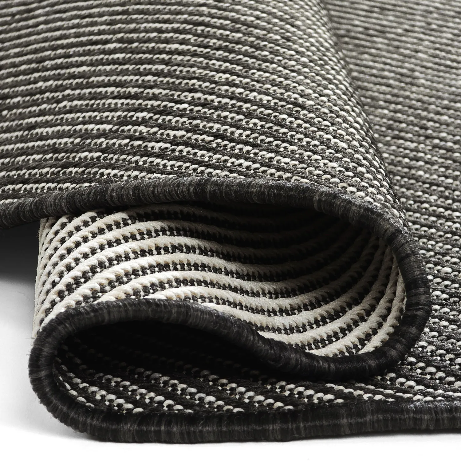 Rund Teppich - Indoor/Outdoor Bennett (schwarz)