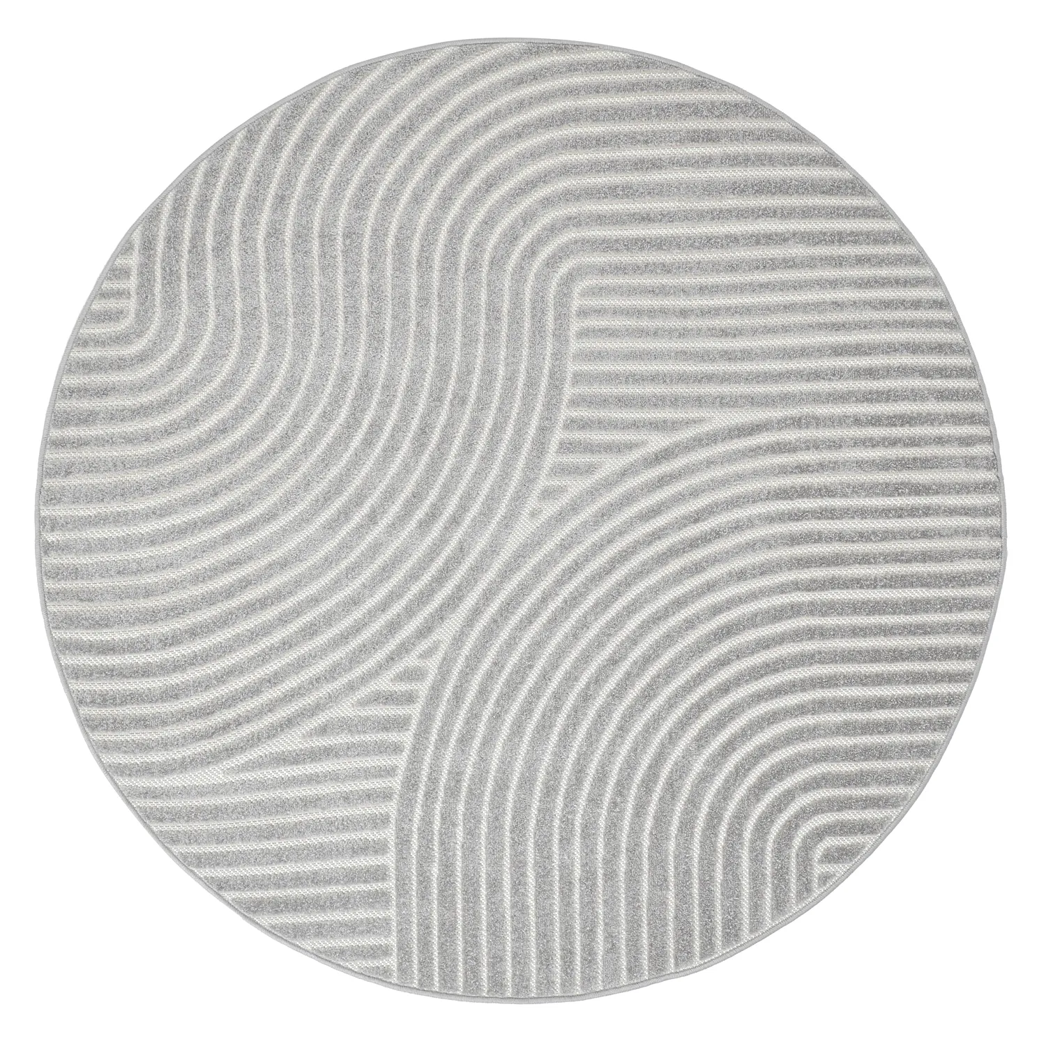 Rund Teppich - Indoor/Outdoor Devon (grau)
