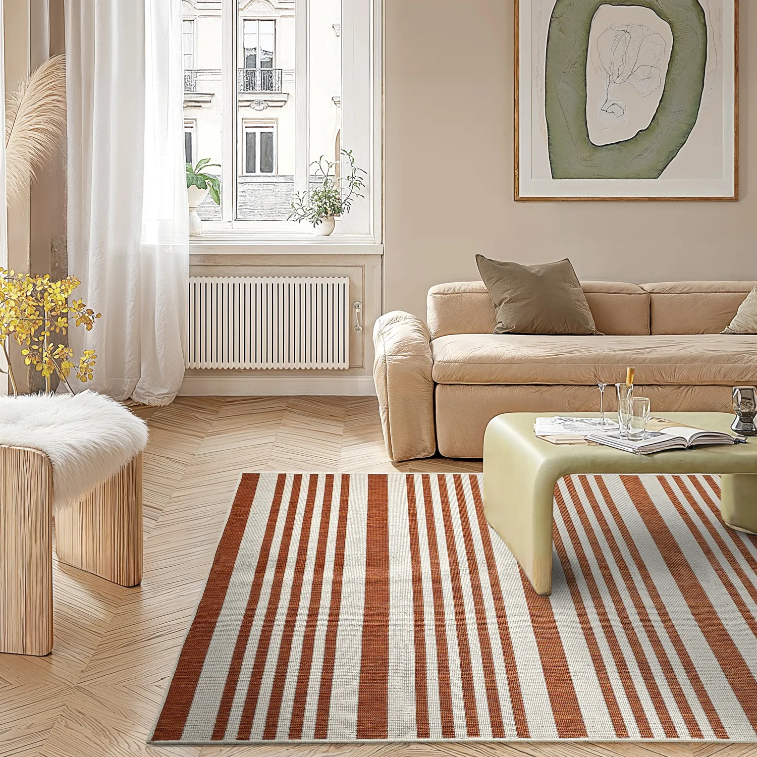 Teppich für innen und außen - Riley (orange)